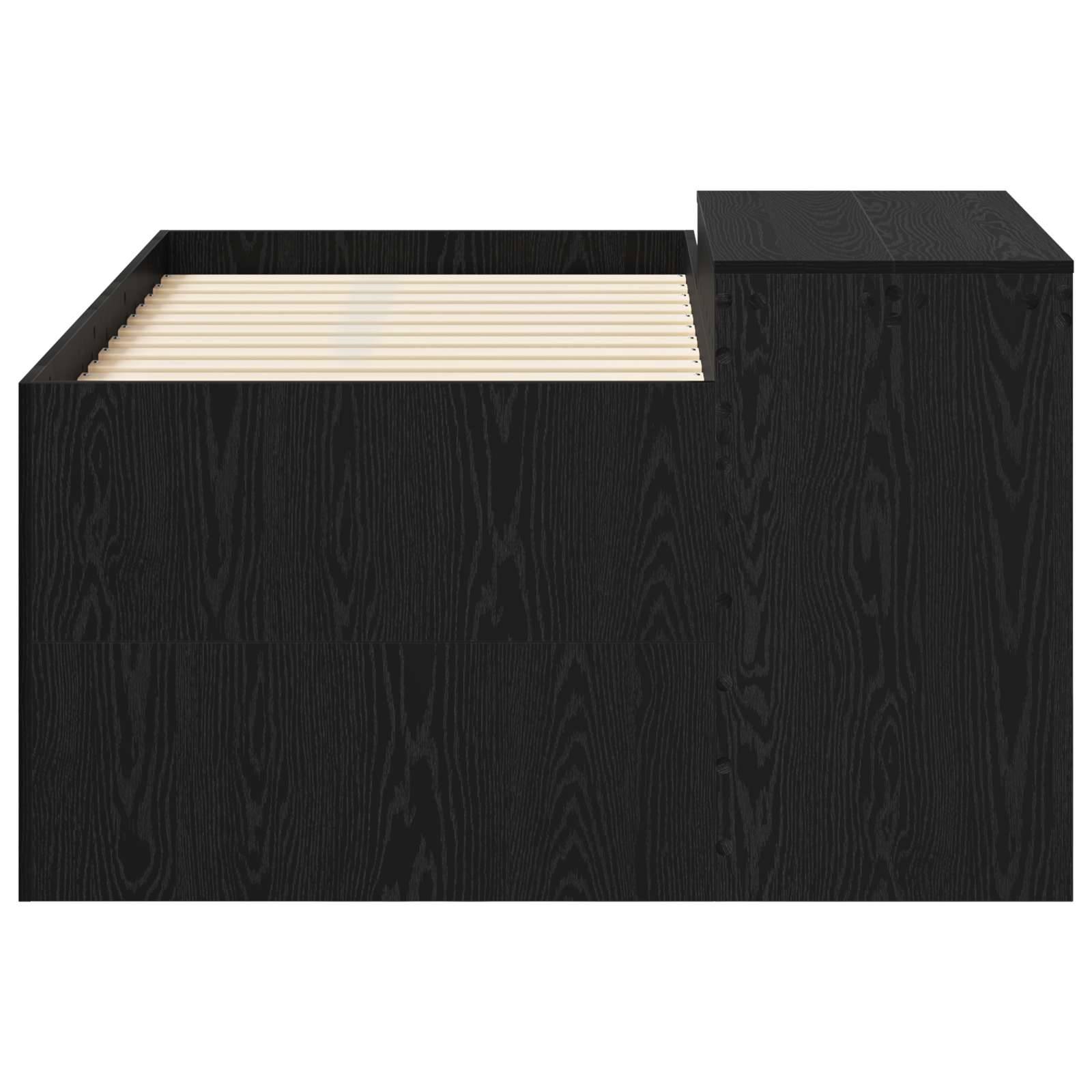vidaXL Hochbett mit Schreibtisch für Kinder Schwarz 80 x 160 cm