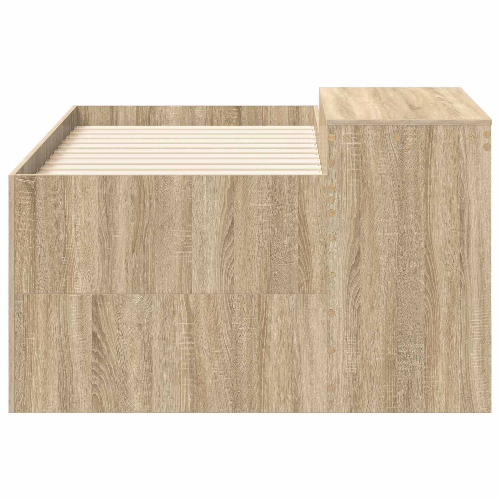 vidaXL Hochbett mit Schreibtisch für Kinder Sonoma-Eiche 80 x 160 cm