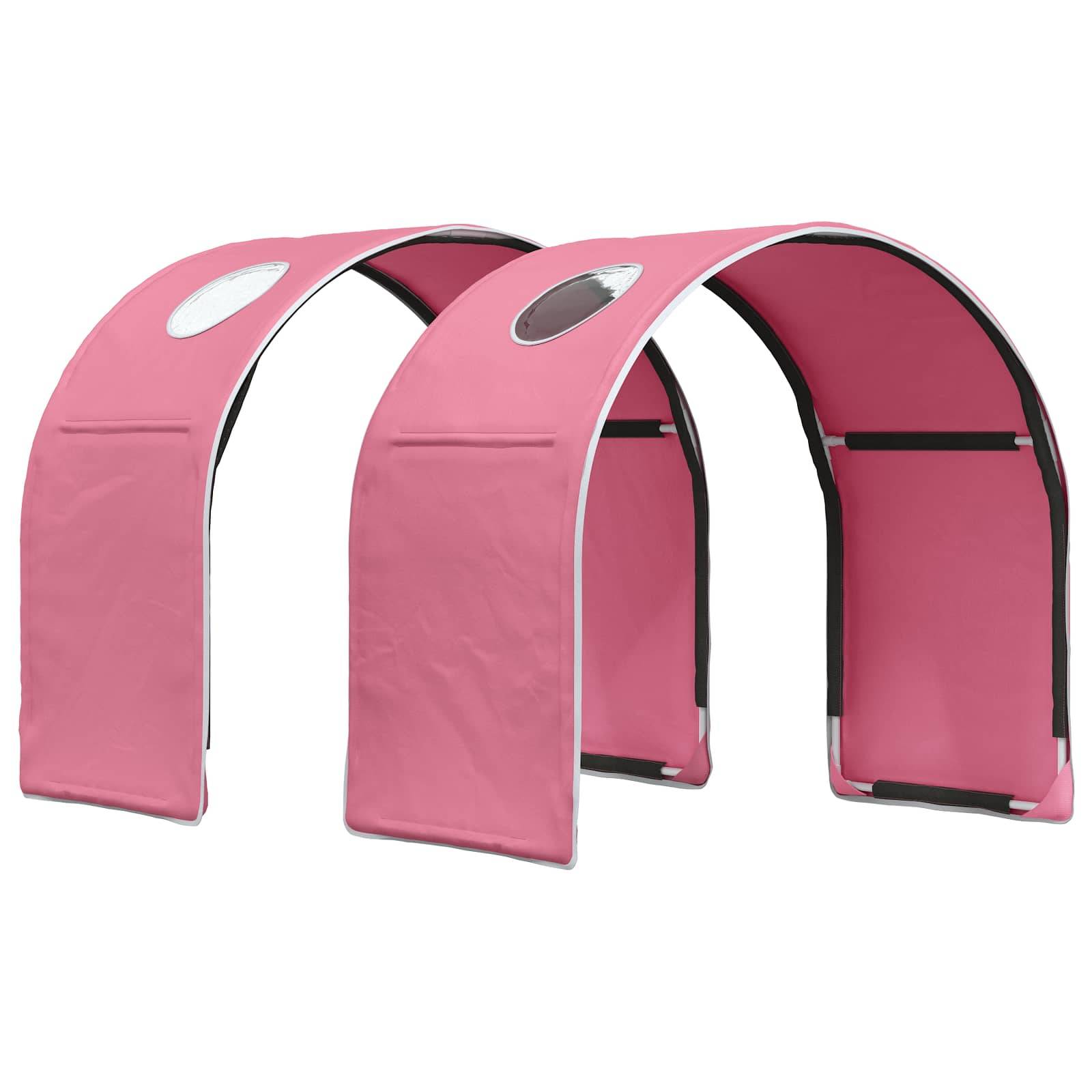 vidaXL Bett mit Tunnel 4 pcs Artisian Eiche und Pink Holzwerkstoff