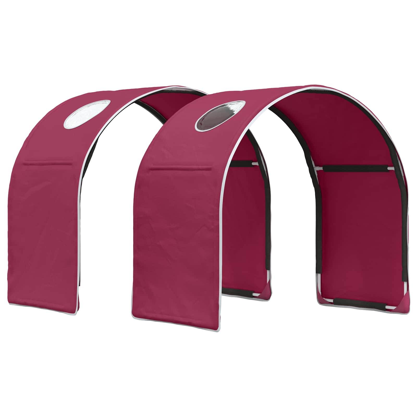 vidaXL Bett mit Tunnel 4 pcs Artisian Eiche und Rot Holzwerkstoff