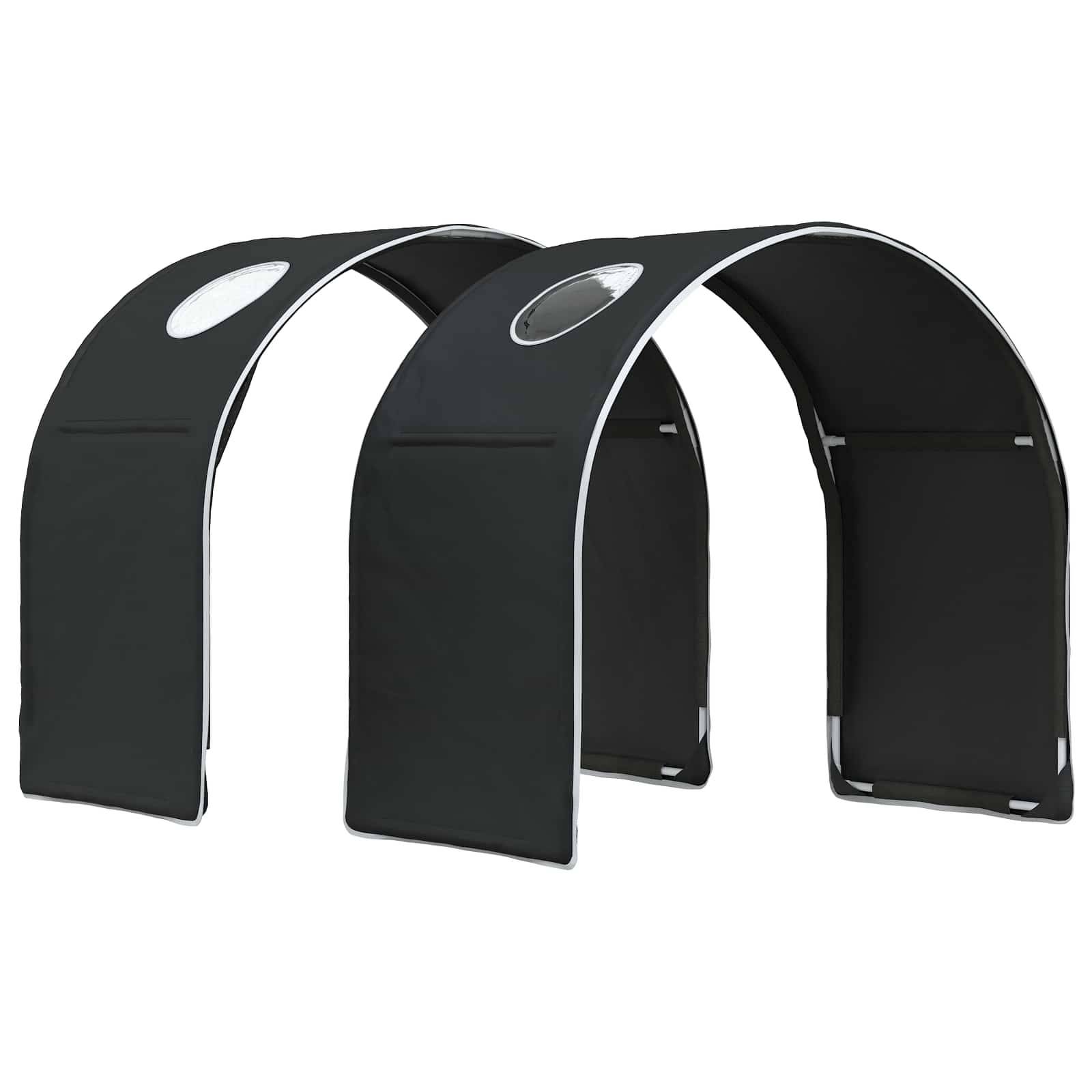 vidaXL Bett mit Tunnel 4 pcs Artisian Eiche und Schwarz Holzwerkstoff
