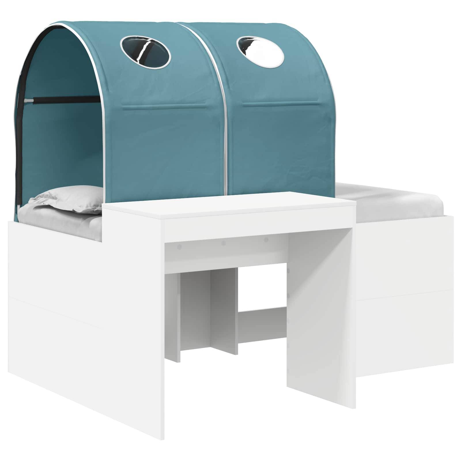 vidaXL Bett mit Tunnel 4 pcs Artisian Eiche und Hellblau Holzwerkstoff