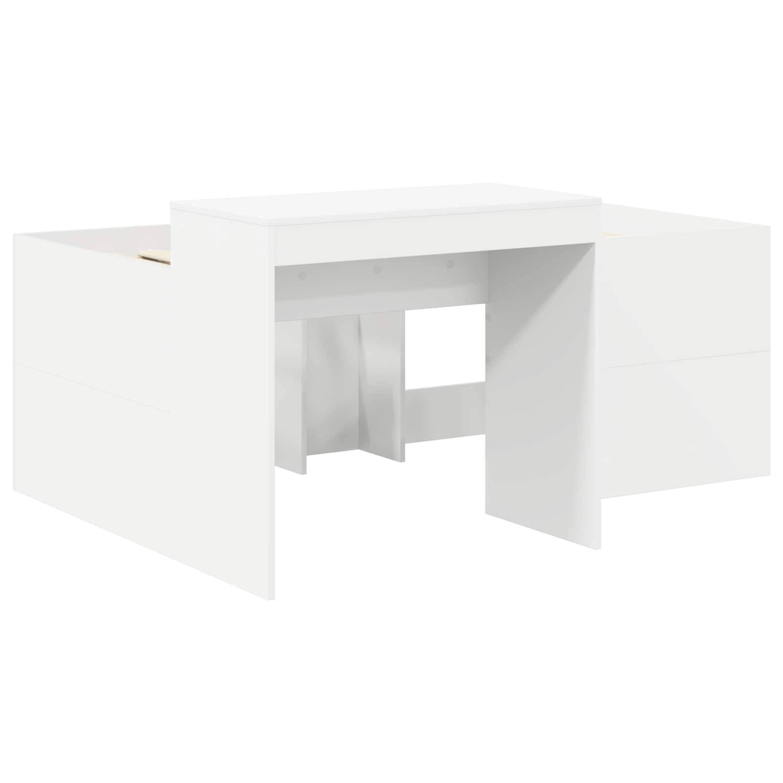 vidaXL Bett mit Tunnel 4 pcs Artisian Eiche und Schwarz Holzwerkstoff