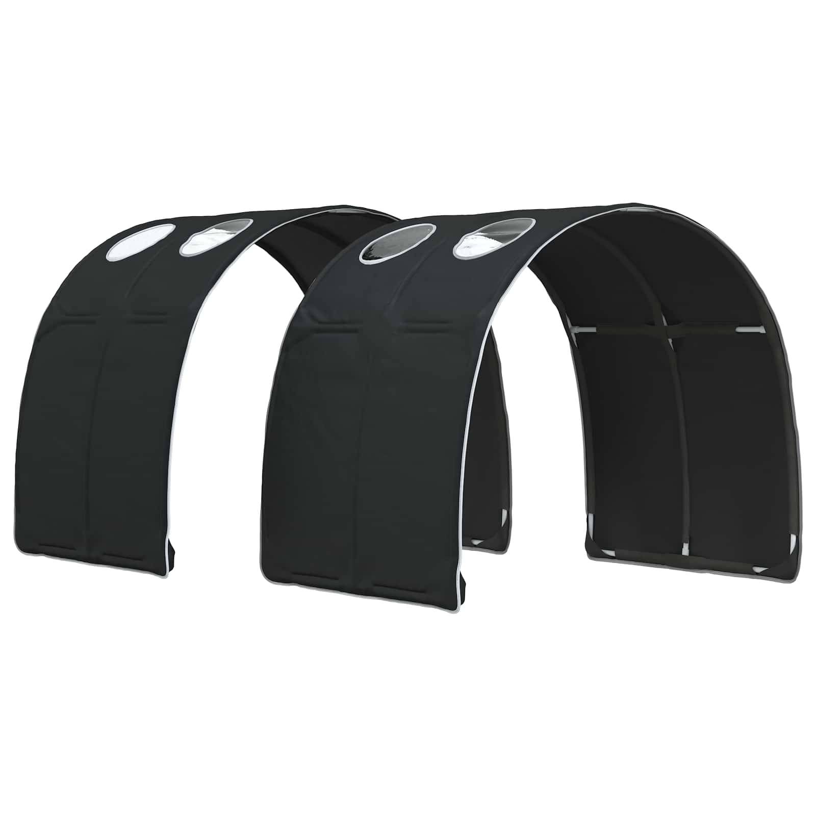 vidaXL Bett mit Tunnel 4 pcs Artisian Eiche und Schwarz Holzwerkstoff