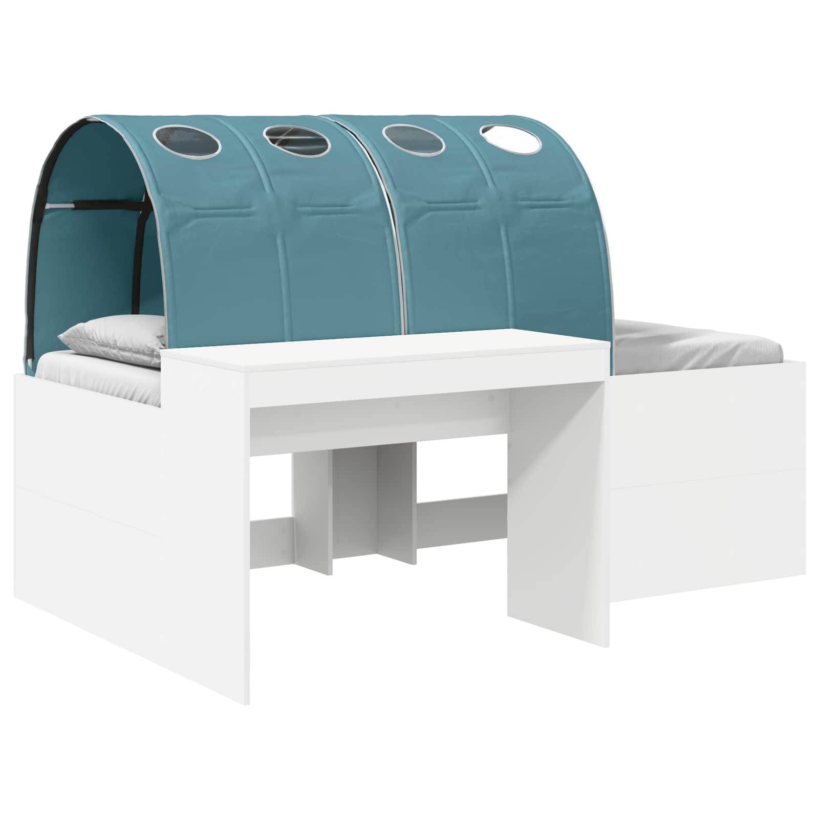 vidaXL Bett mit Tunnel 4 pcs Artisian Eiche und Hellblau Holzwerkstoff
