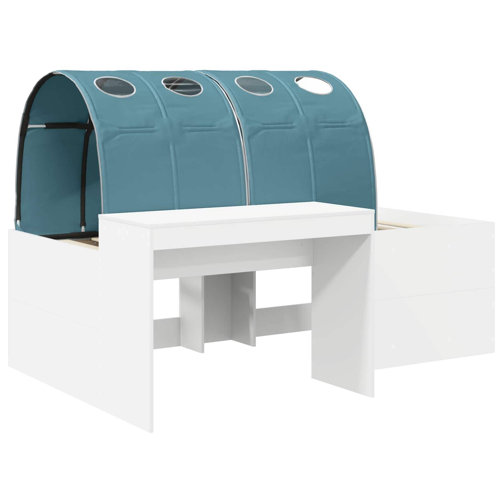 vidaXL Bett mit Tunnel 4 pcs Artisian Eiche und Hellblau Holzwerkstoff
