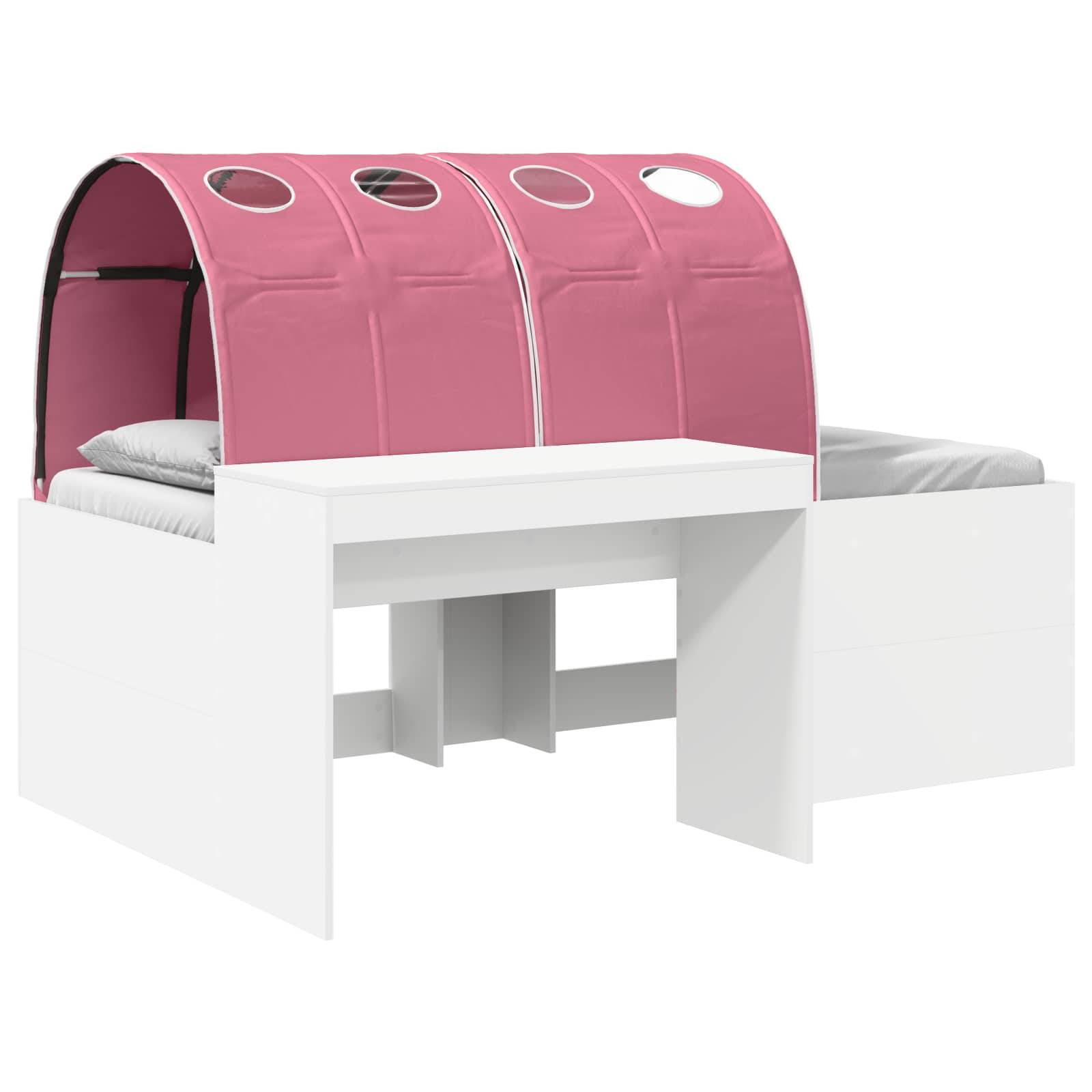 vidaXL Bett mit Tunnel 4 pcs Artisian Eiche und Pink Holzwerkstoff