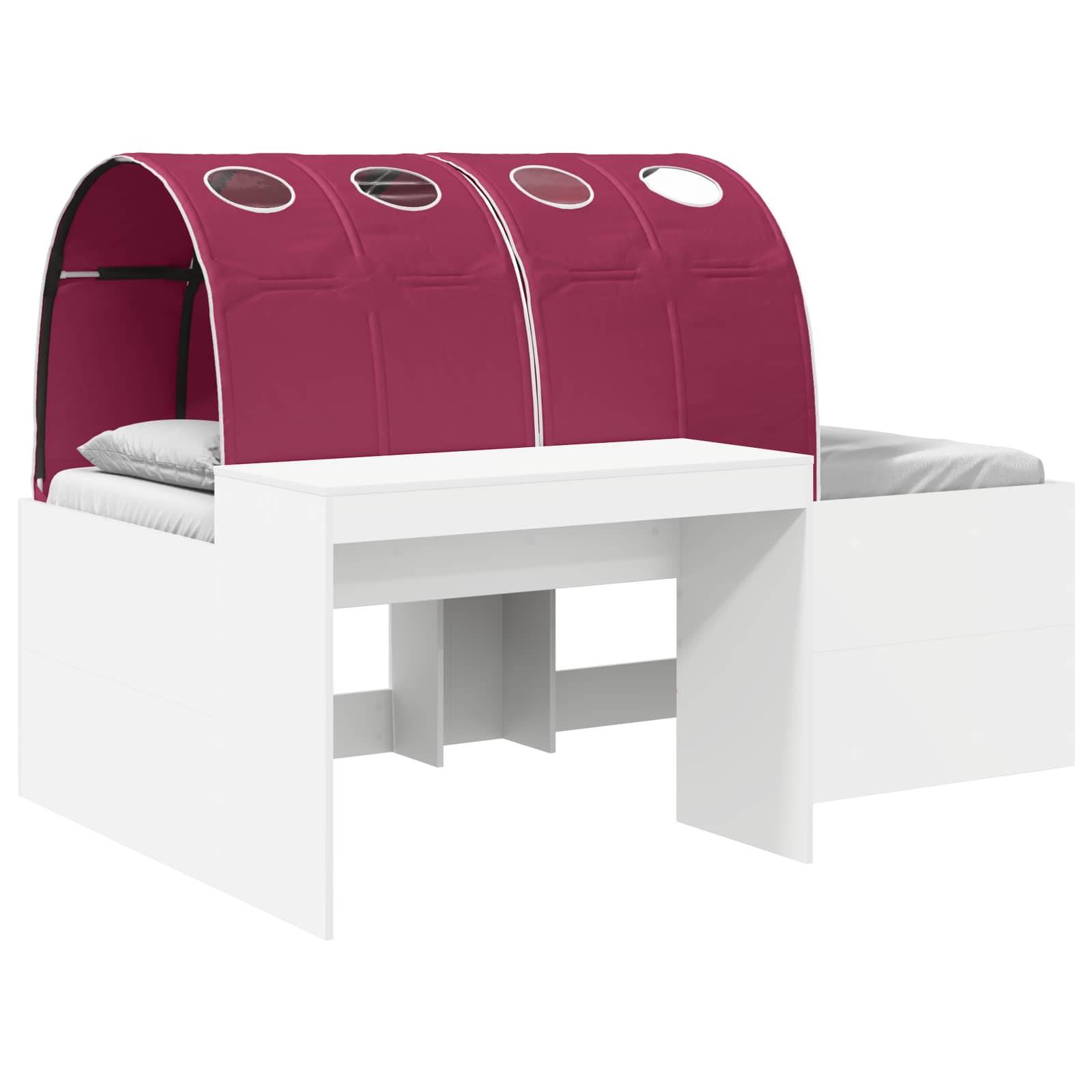vidaXL Bett mit Tunnel 4 pcs Artisian Eiche und Rot Holzwerkstoff
