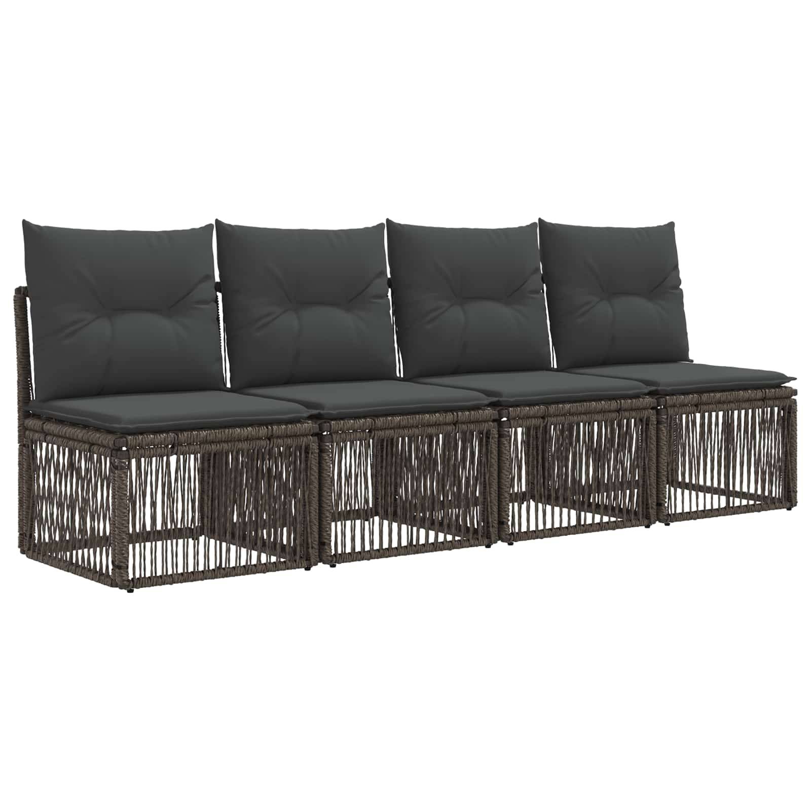 vidaXL Gartensofa-set 8 pcs Grau Poly-Rattan