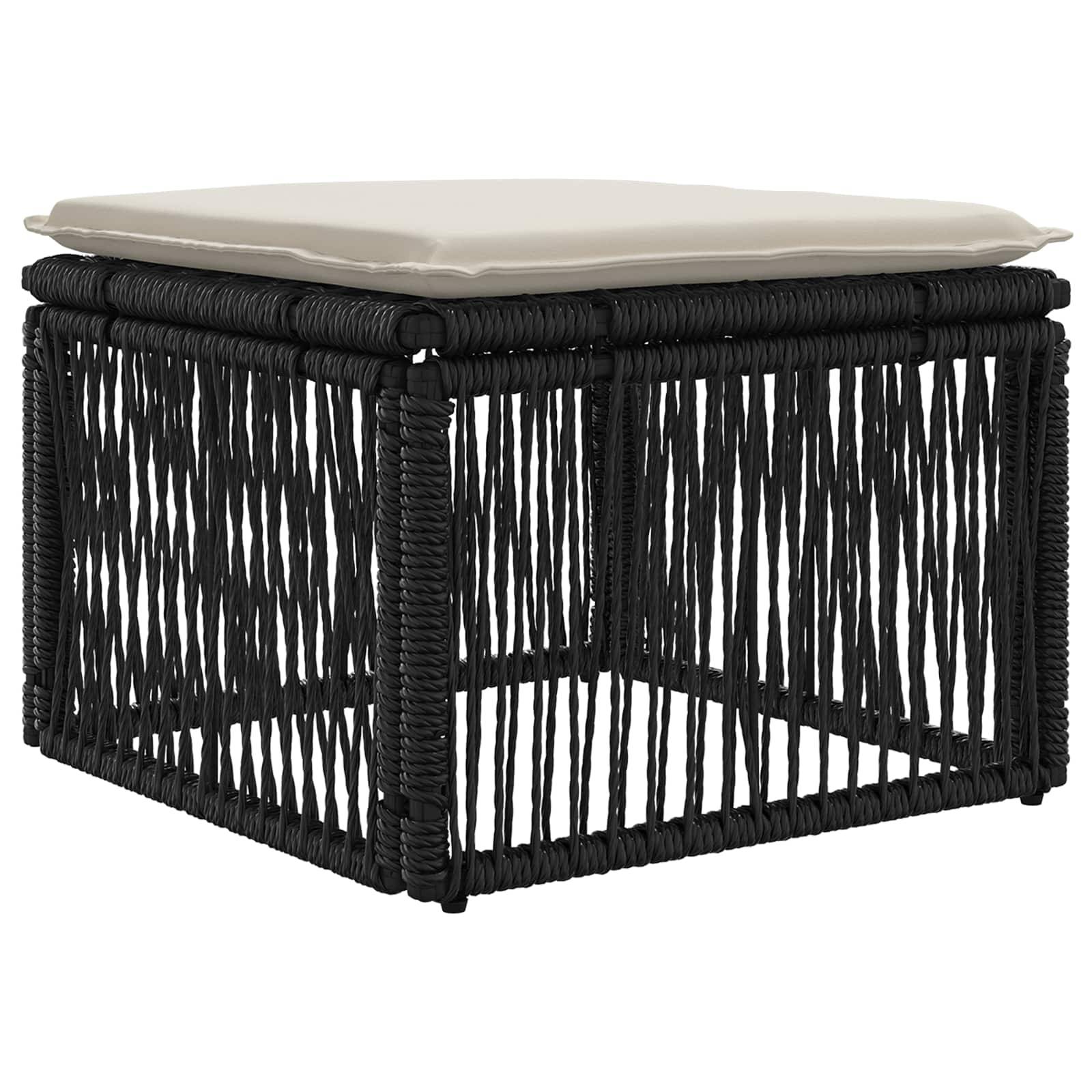 vidaXL Gartensofa-set 13 pcs Schwarz Poly-Rattan
