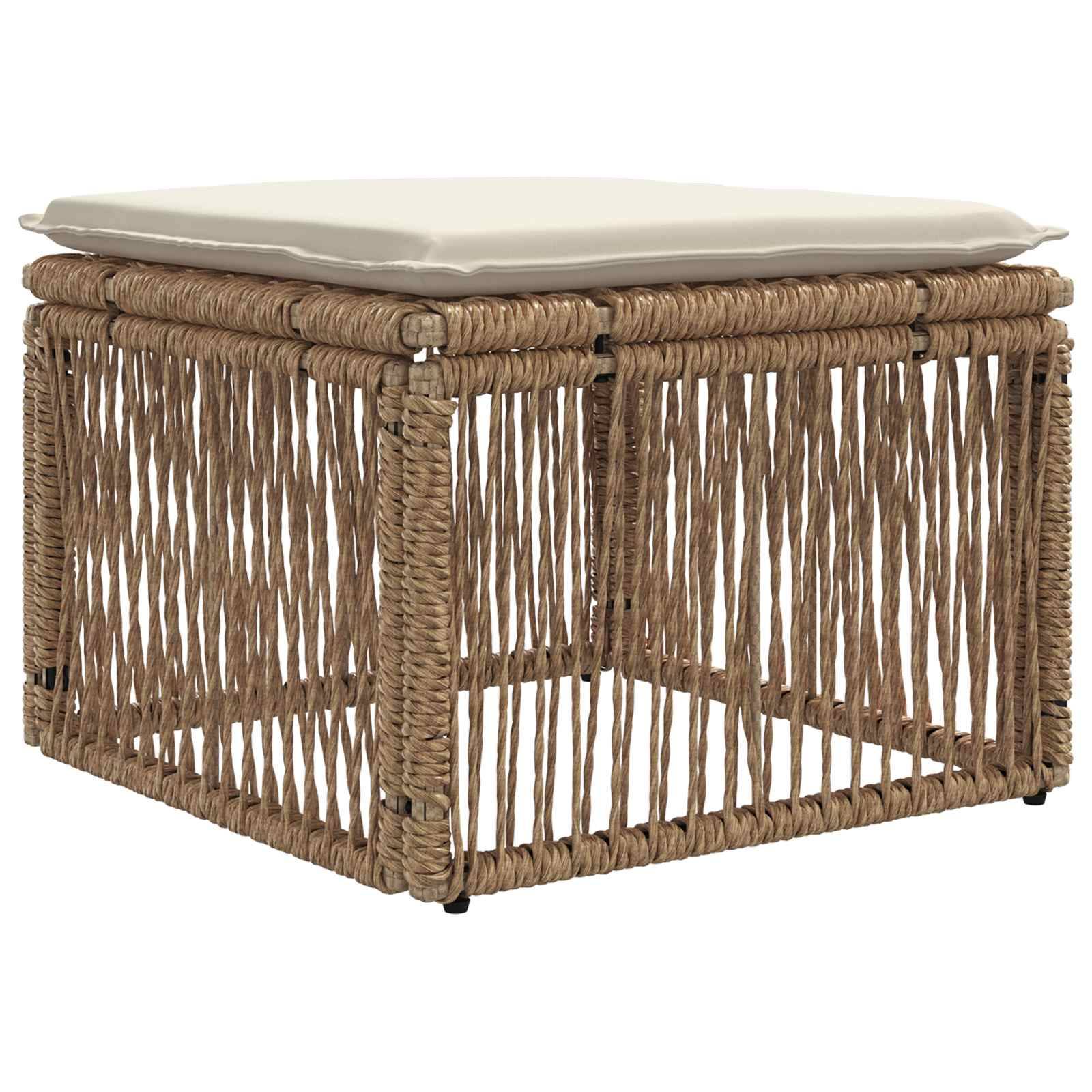 vidaXL Gartensofa-set 10 pcs Beige Poly-Rattan
