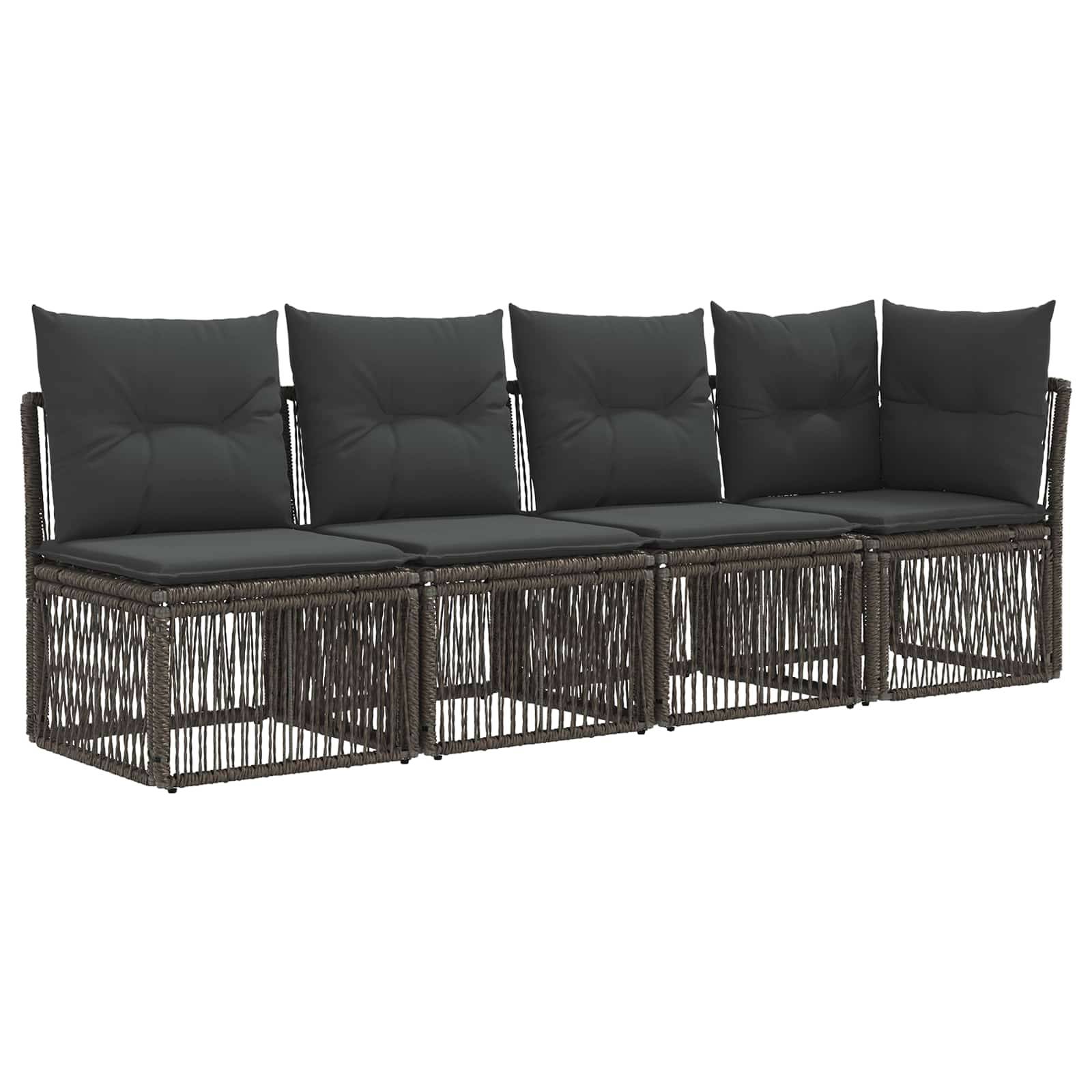 vidaXL Gartensofa-set 8 pcs Grau und Dunkelgrau Poly-Rattan