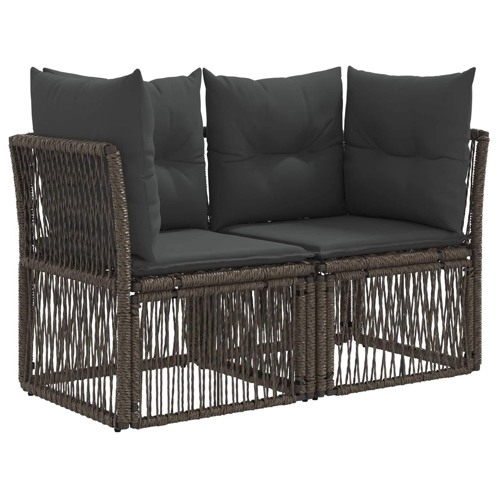 vidaXL Gartensofa-set 9 pcs Grau Poly-Rattan