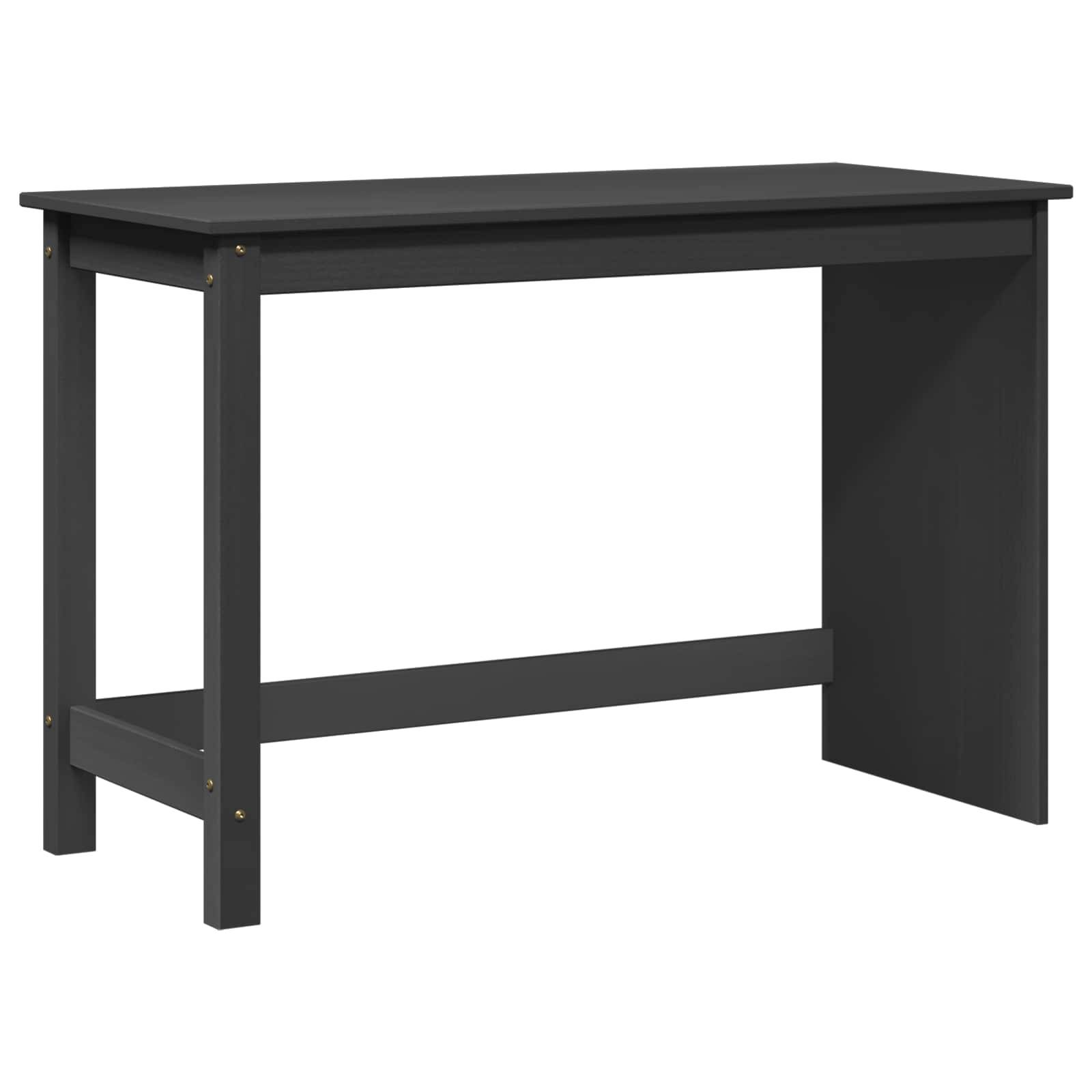 vidaXL Schreibtischschrank-Set 2 stk. Grau Massives Kiefernholz