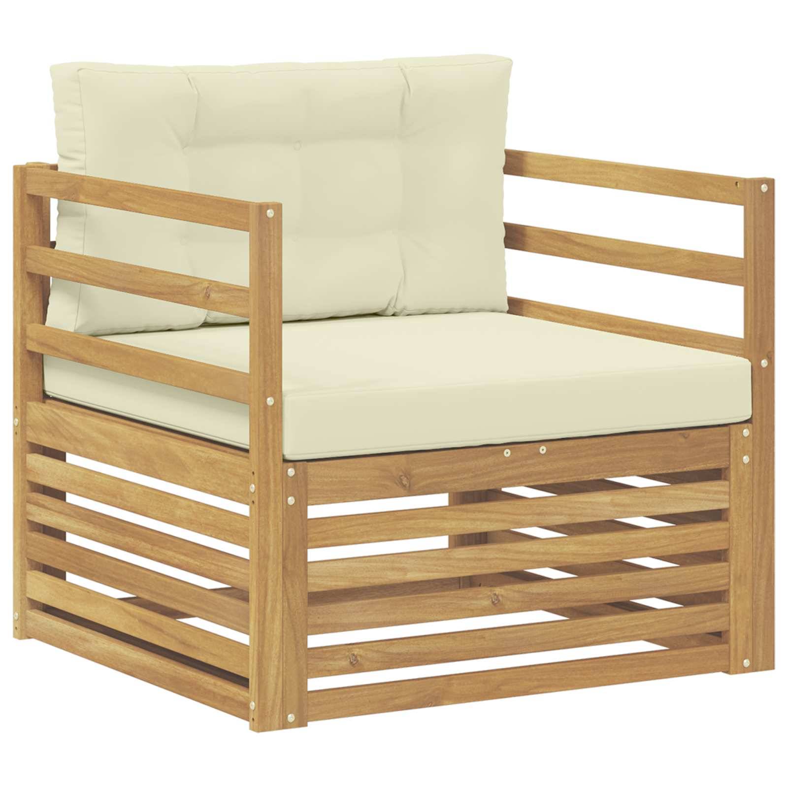 vidaXL Outdoor-Sofa Weiß und Creme
