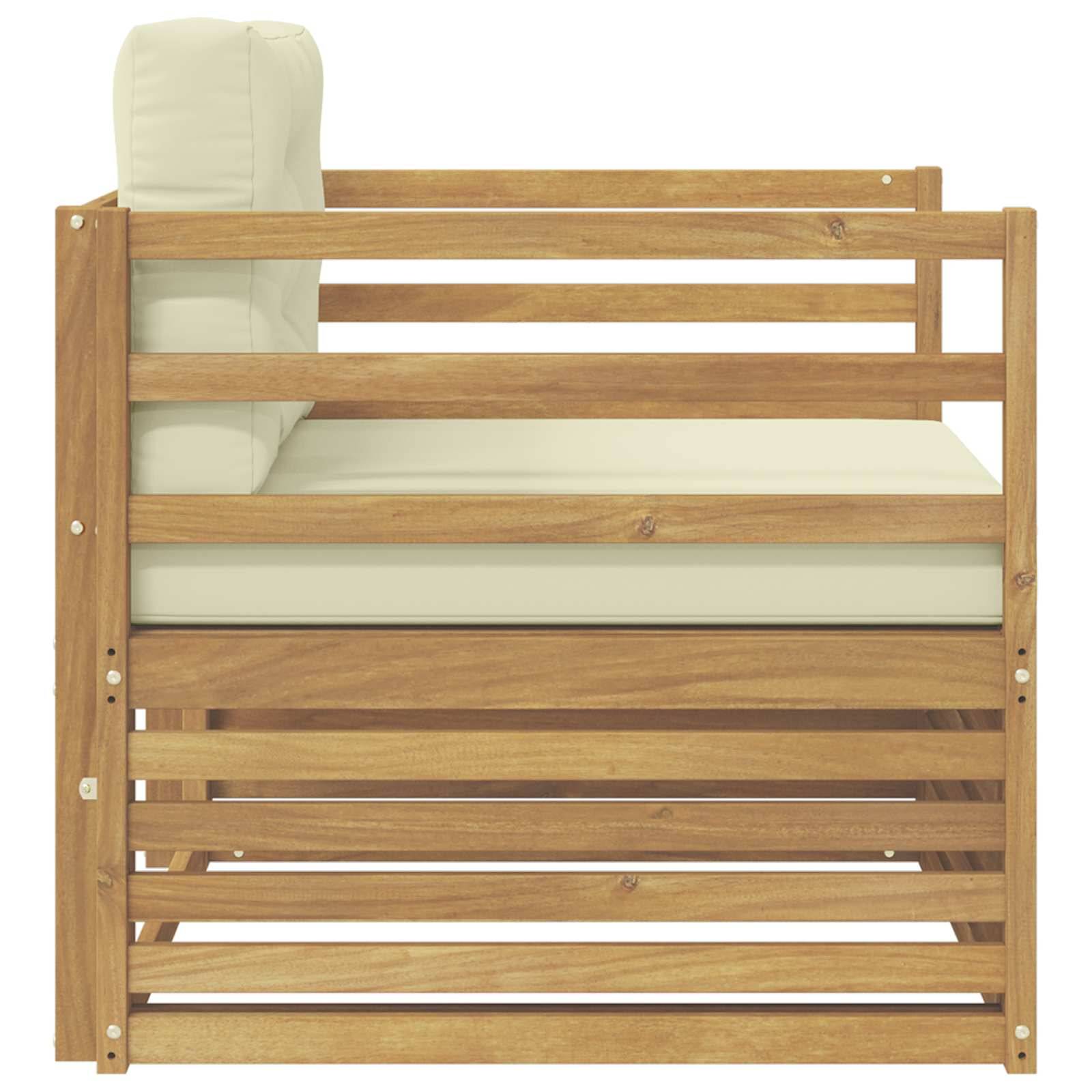 vidaXL Outdoor-Sofa Weiß und Creme