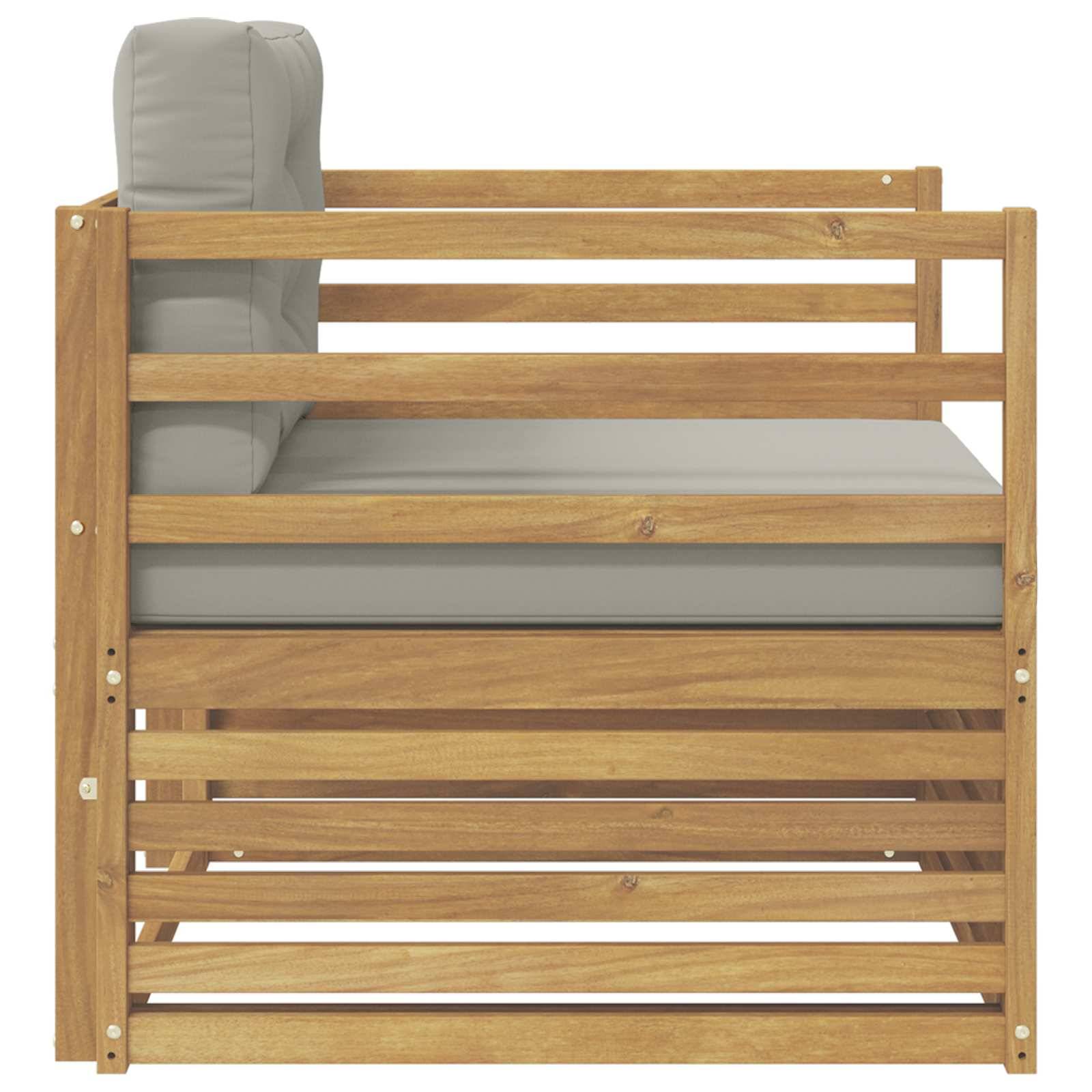 vidaXL Outdoor-Sofa Weiß und Hellgrau