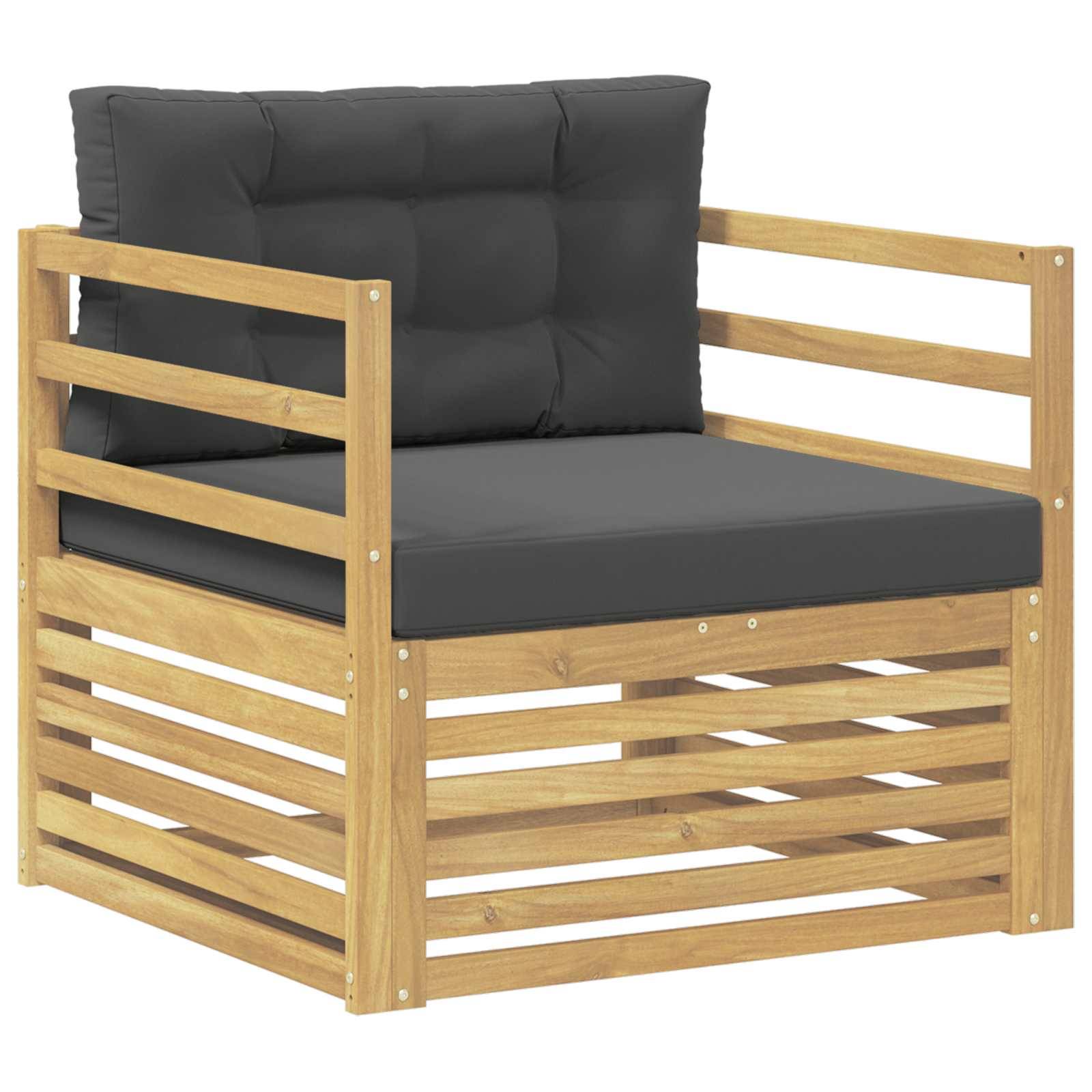 vidaXL Outdoor-Sofa Weiß und Anthrazit