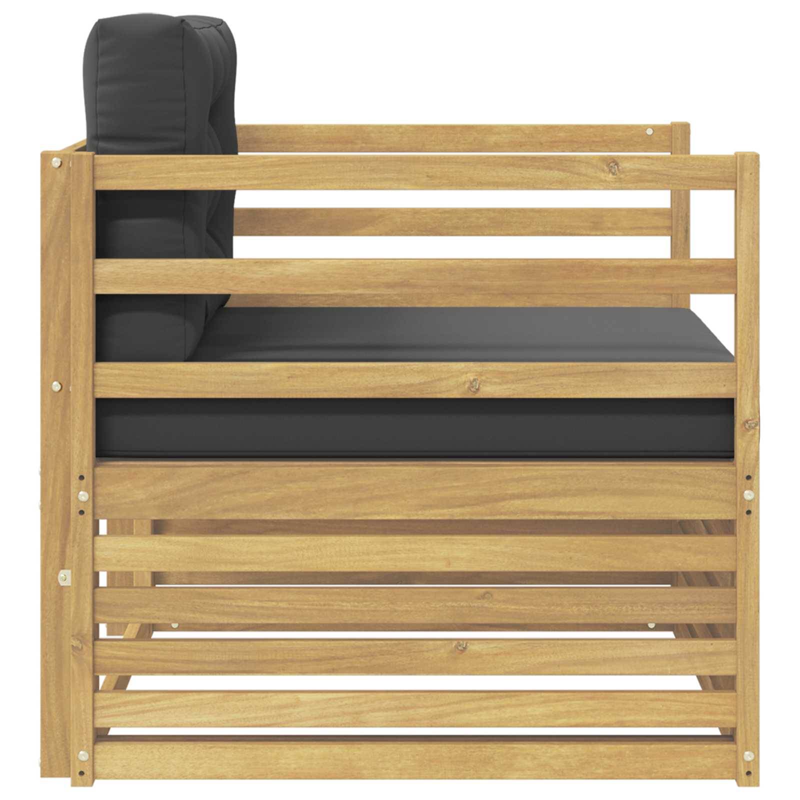 vidaXL Outdoor-Sofa Weiß und Anthrazit