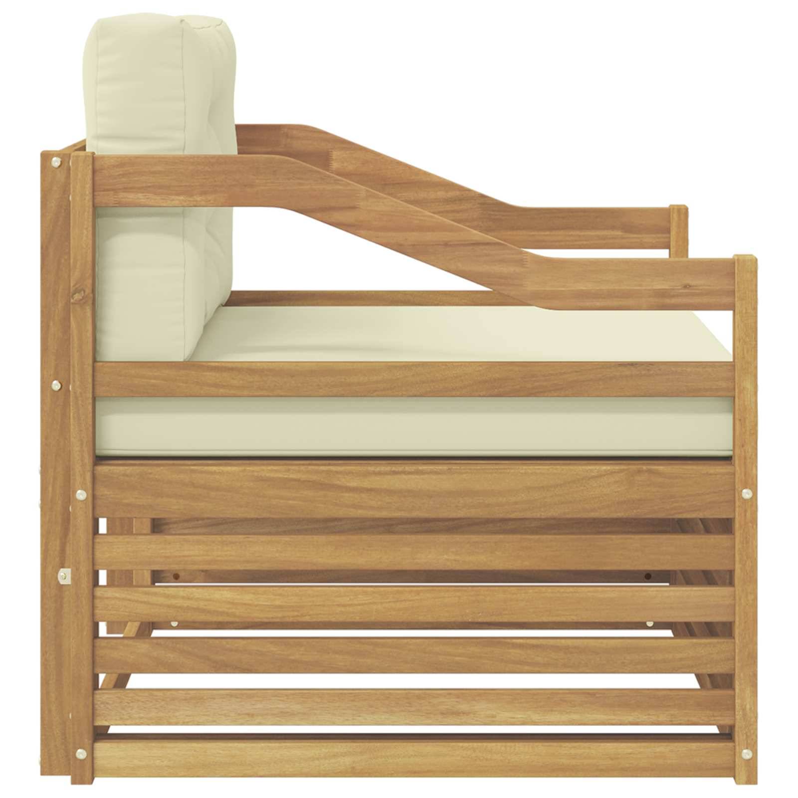 vidaXL Outdoor-Sofa Weiß und Creme