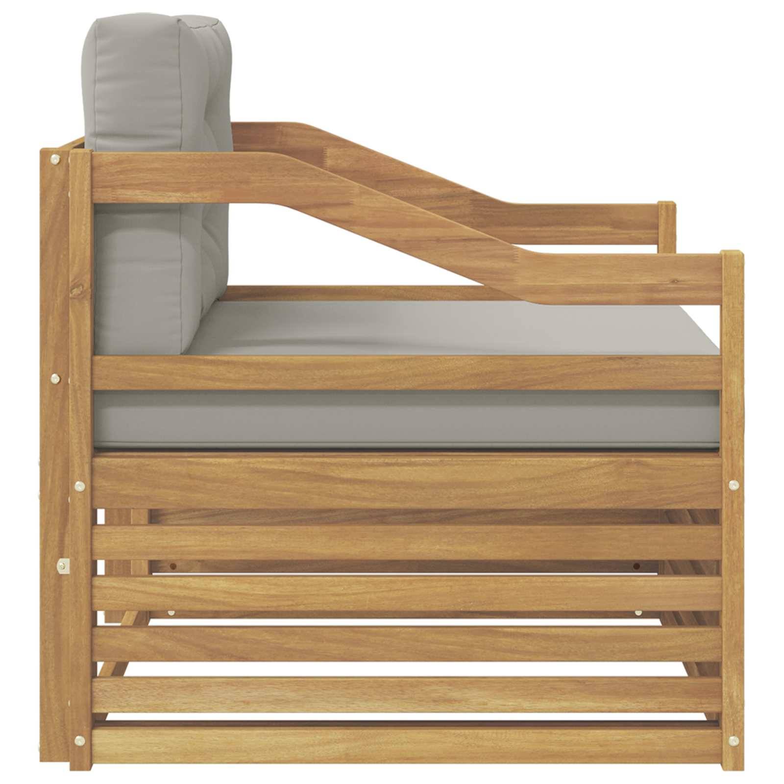 vidaXL Outdoor-Sofa Weiß und Hellgrau