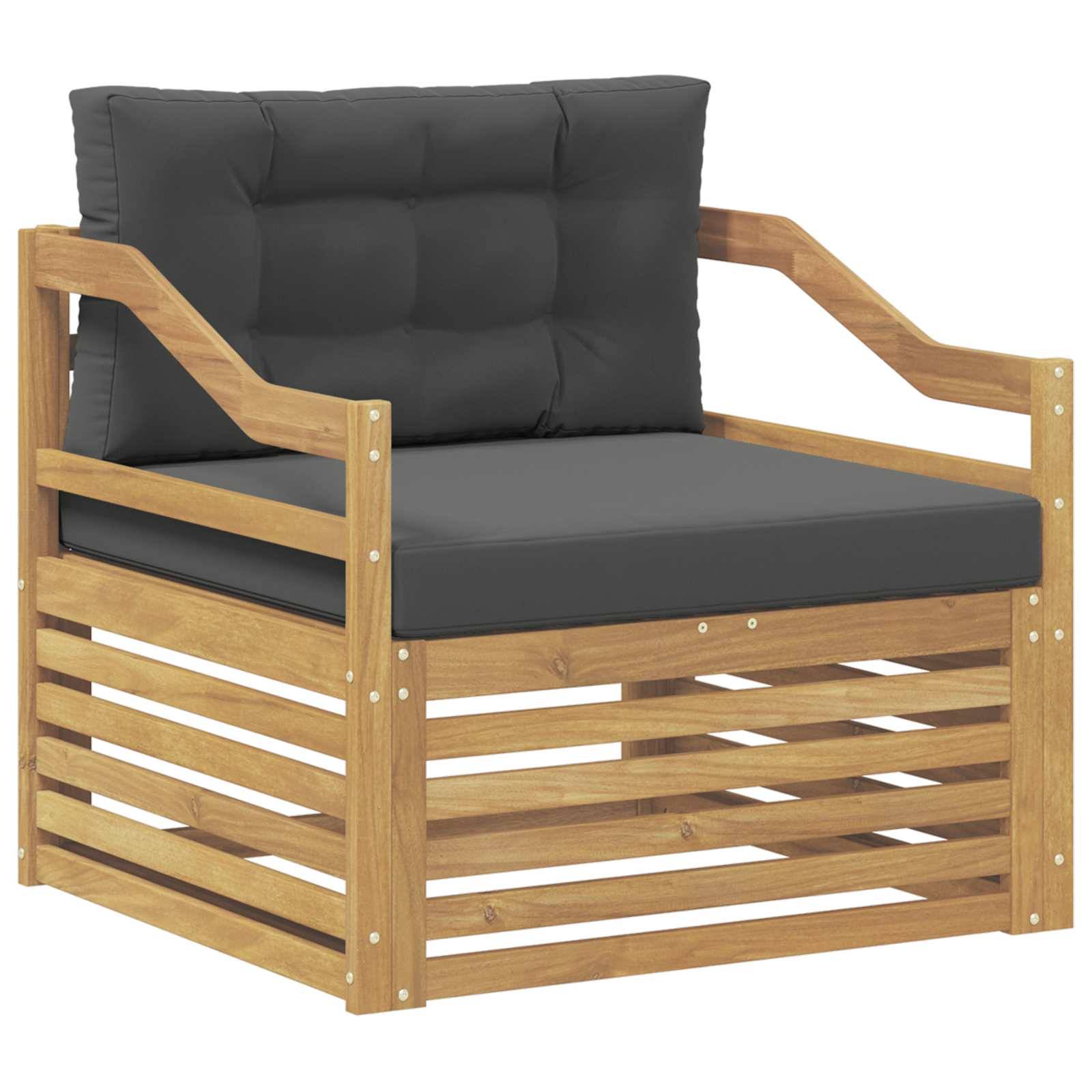 vidaXL Outdoor-Sofa Weiß und Anthrazit