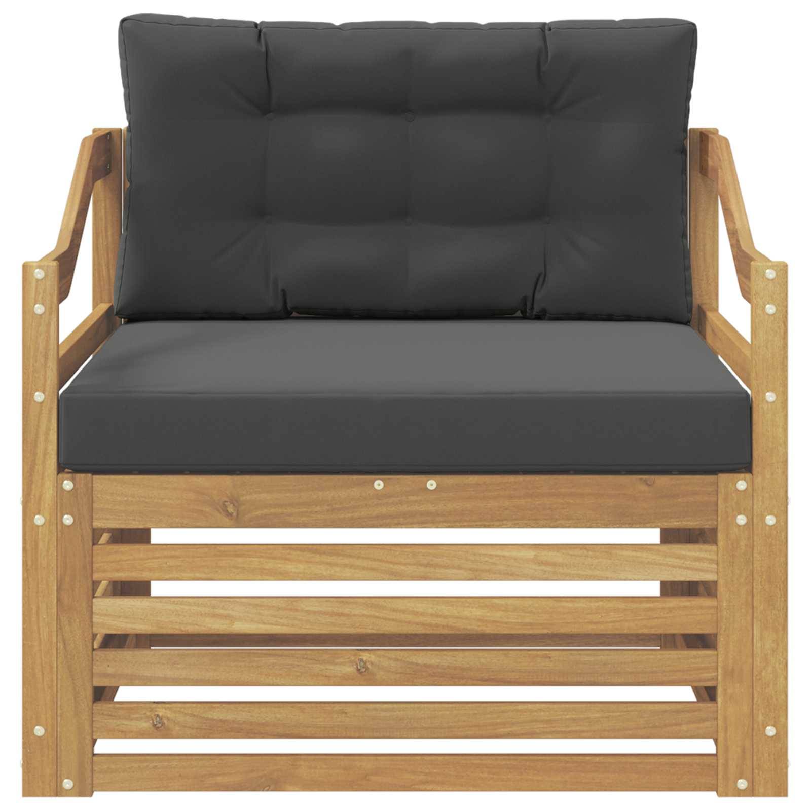 vidaXL Outdoor-Sofa Weiß und Anthrazit