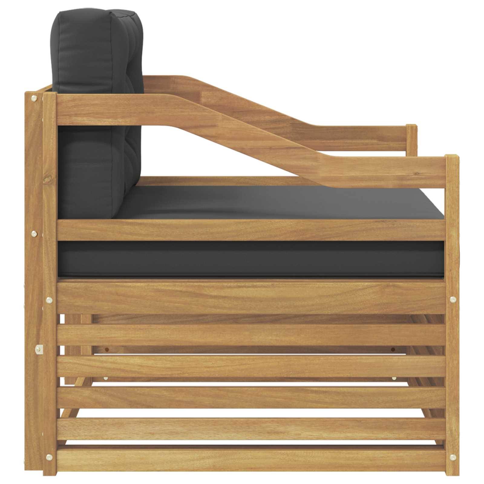 vidaXL Outdoor-Sofa Weiß und Anthrazit