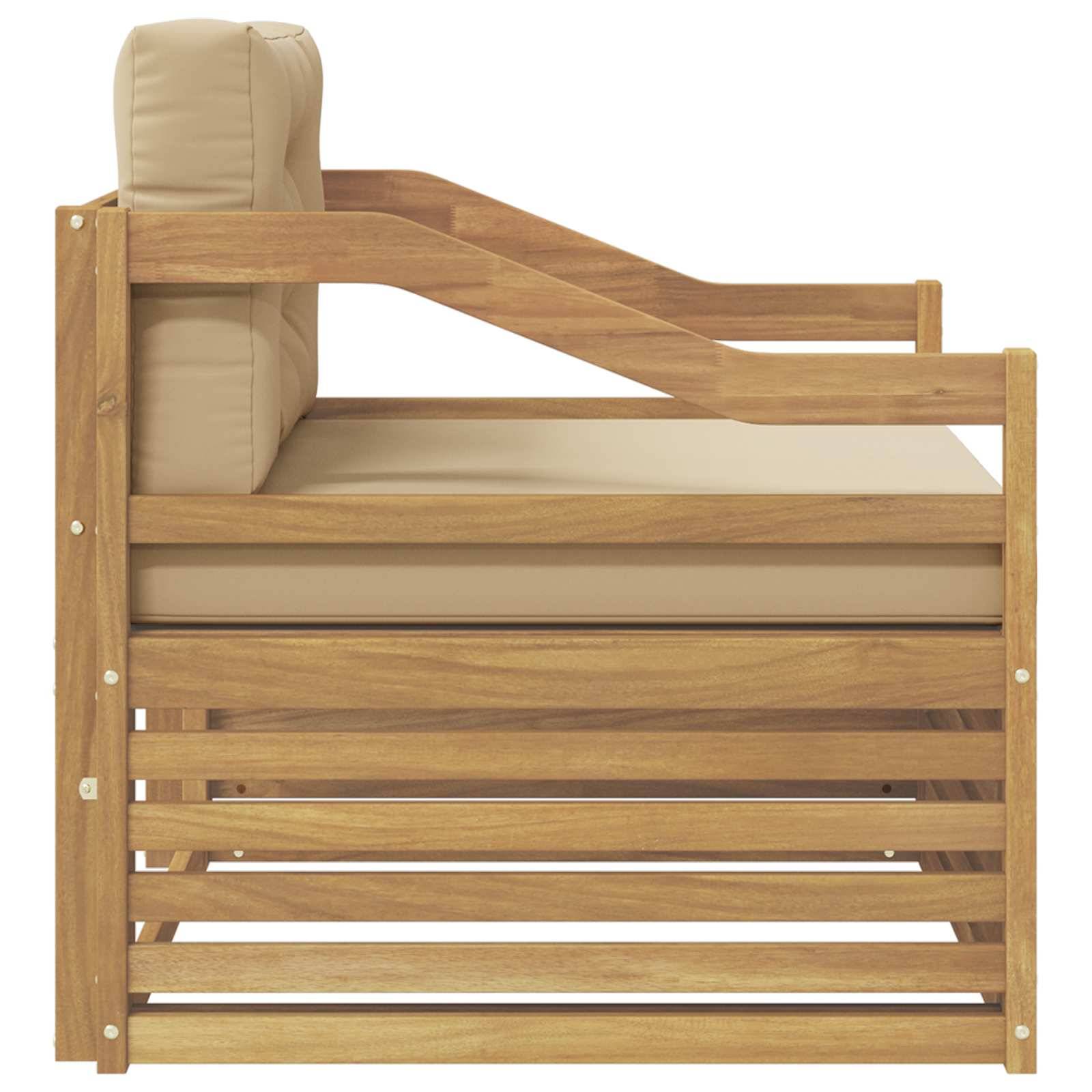 vidaXL Outdoor-Sofa Weiß und Beige