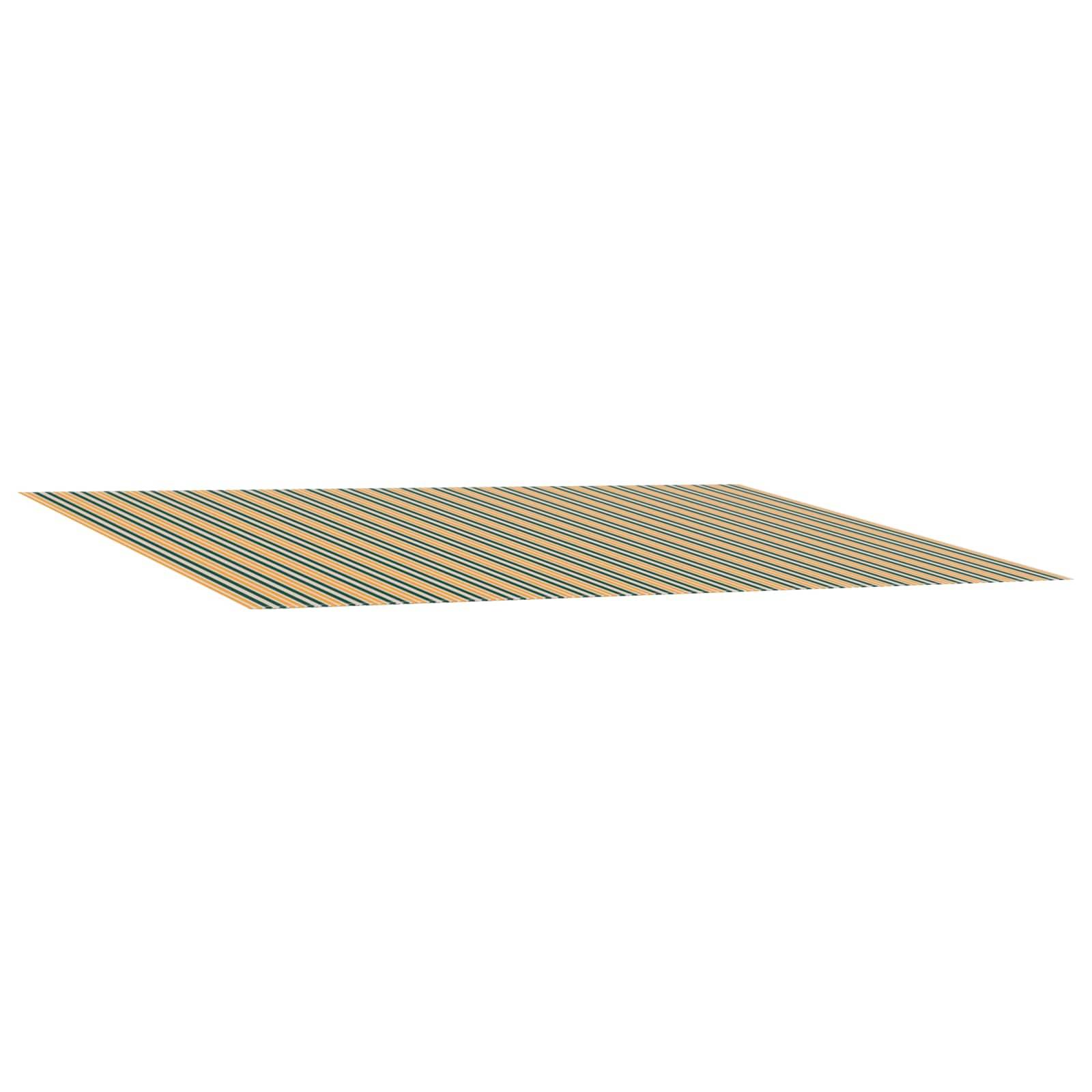 vidaXL Markisenersatzstoff Grün und Gelb 300 x 250 cm Polyester
