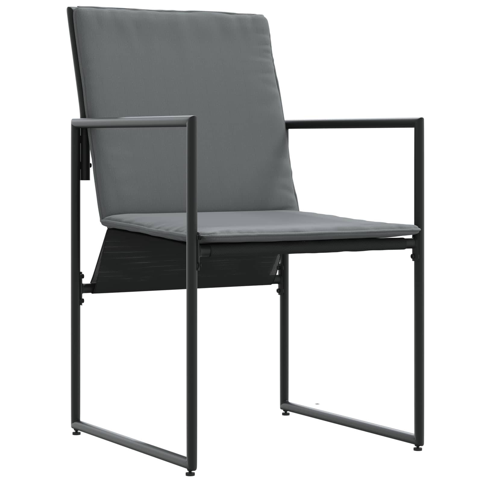 vidaXL Garten Essgruppe 9 pcs Schwarz und Anthrazit 200 x 80 x 73 cm