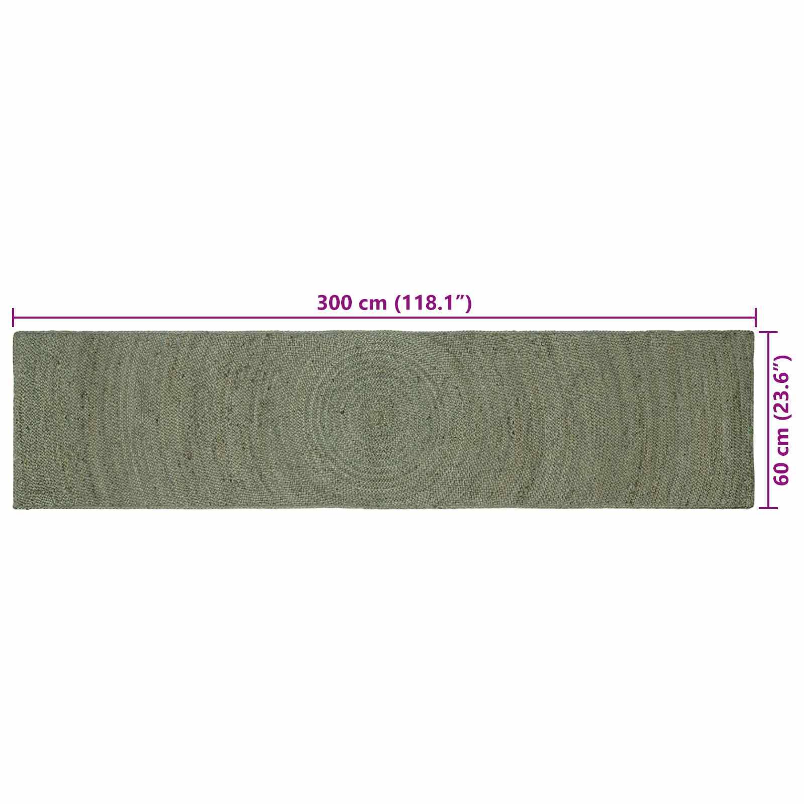 vidaXL Bereichsteppiche Olive Grün 60 x 300 cm Jute