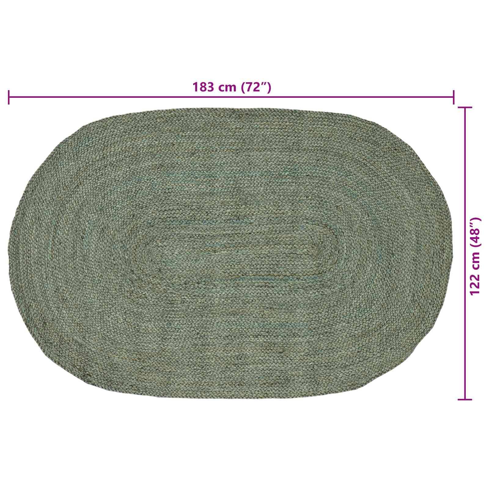 vidaXL Bereichsteppiche Olive Grün 122 x 183 cm Jute