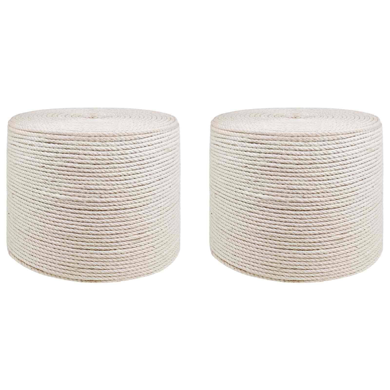 vidaXL Juteschnur 2 pcs 2 Weiß 100% Tossa Jute