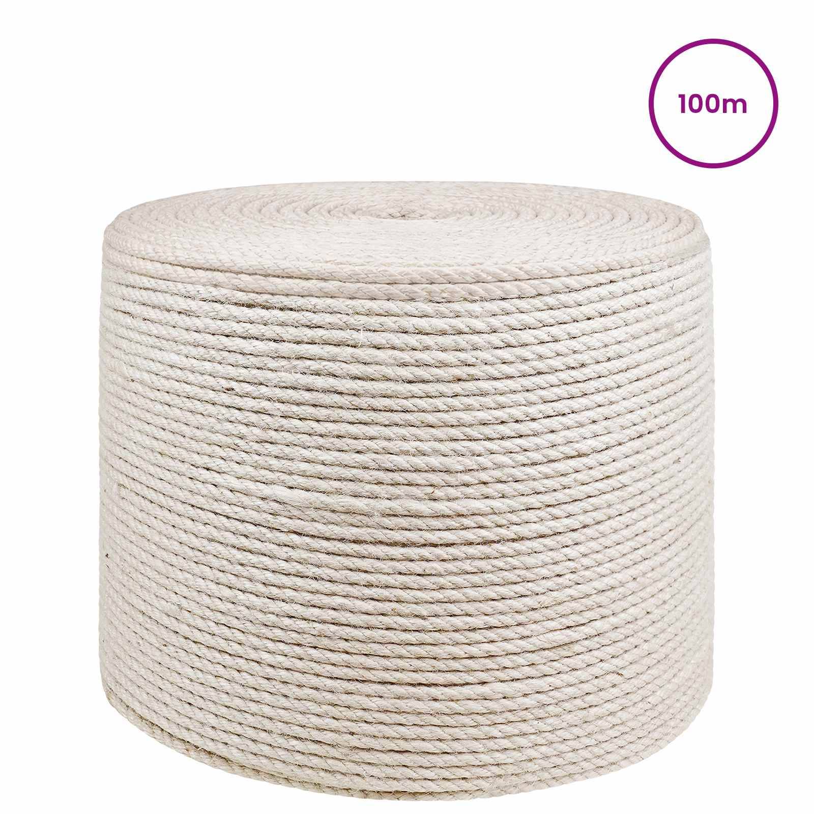 vidaXL Juteschnur 10 pcs 2 Weiß 100% Tossa Jute