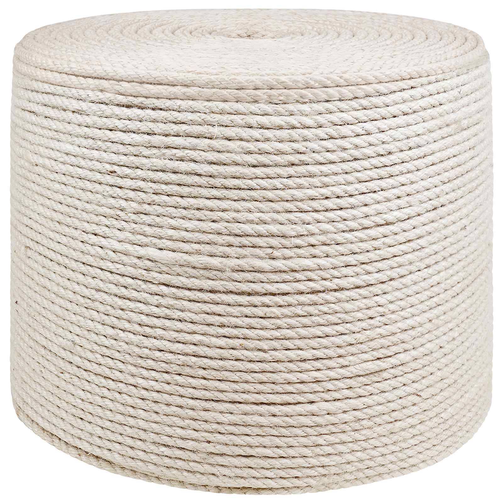 vidaXL Juteseil 8 Weiß 100% Tossa Jute