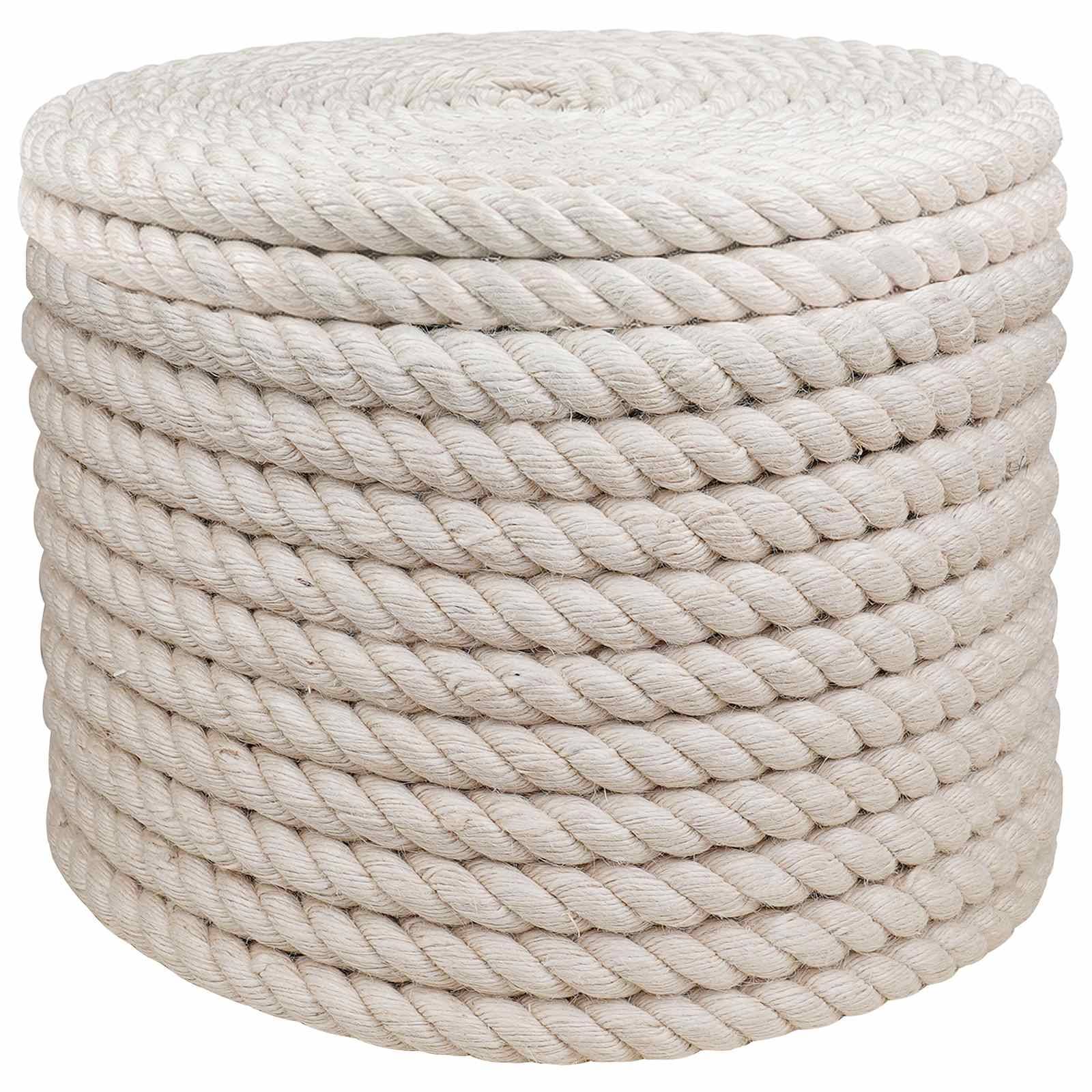 vidaXL Juteseil 16 Weiß 100% Tossa Jute