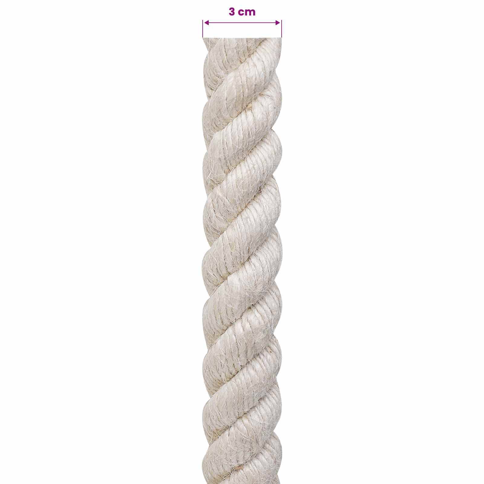 vidaXL Juteseil 30 Weiß 100% Tossa Jute