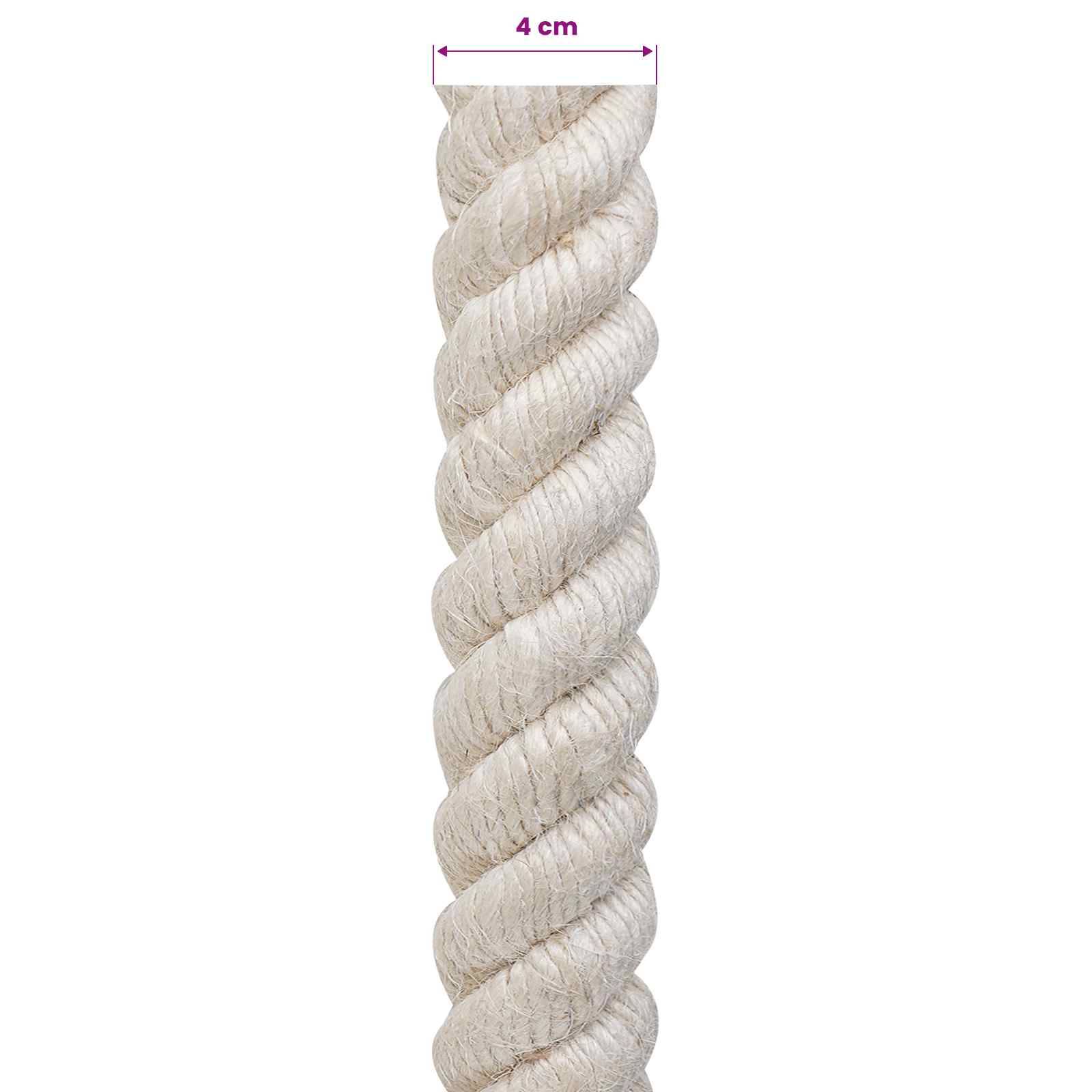 vidaXL Juteseil 40 Weiß 100% Tossa Jute