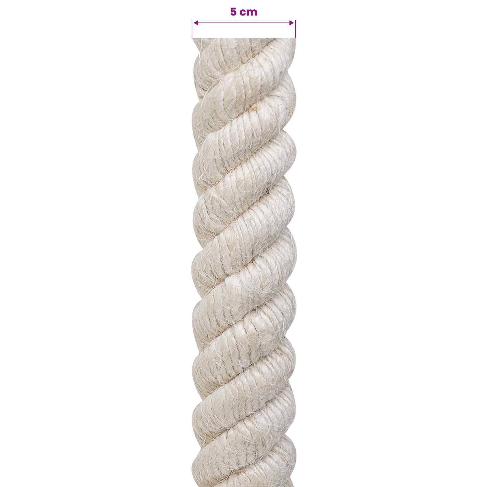vidaXL Juteseil 50 Weiß 100% Tossa Jute