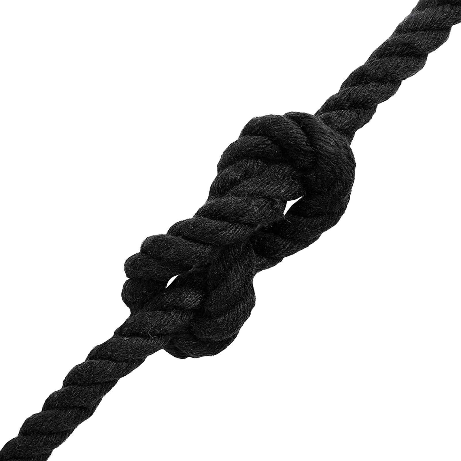 vidaXL Seil Schwarz 1 x 1 x 2500 cm Baumwolle