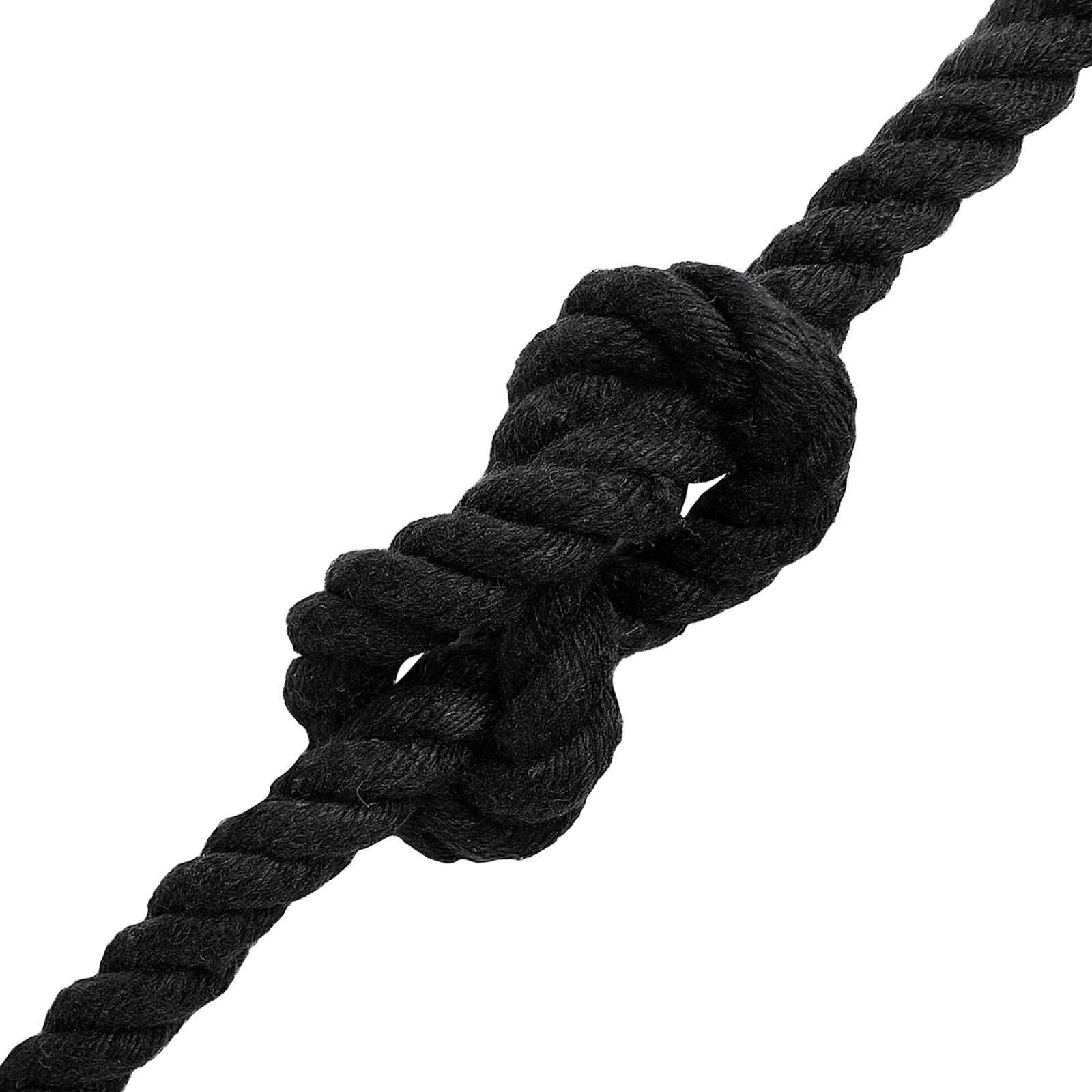 vidaXL Seil Schwarz 1,2 x 1,2 x 2500 cm Baumwolle