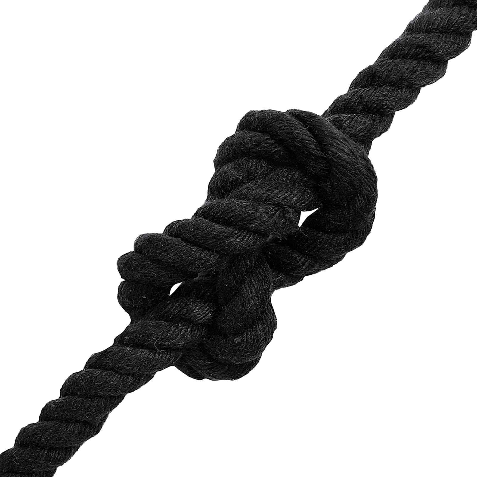 vidaXL Seil Schwarz 1,4 x 1,4 x 2500 cm Baumwolle