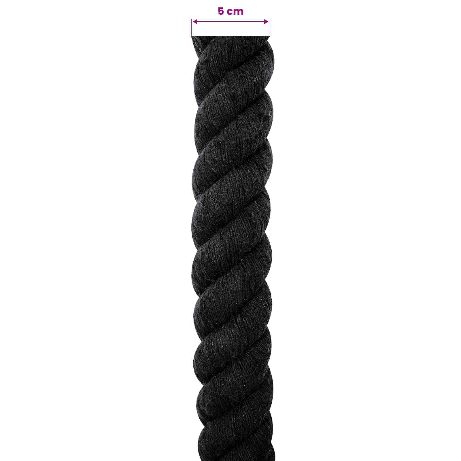 vidaXL Seil Schwarz 5 x 5 x 500 cm Baumwolle