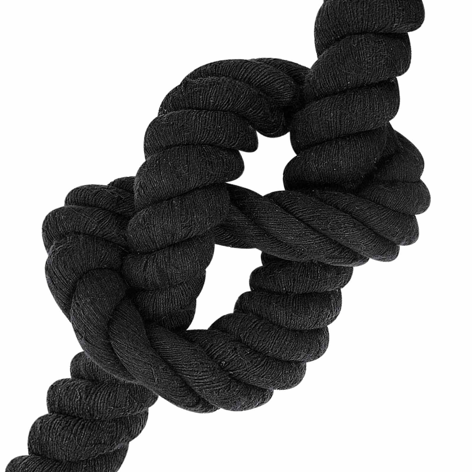 vidaXL Seil Schwarz 6 x 6 x 500 cm Baumwolle