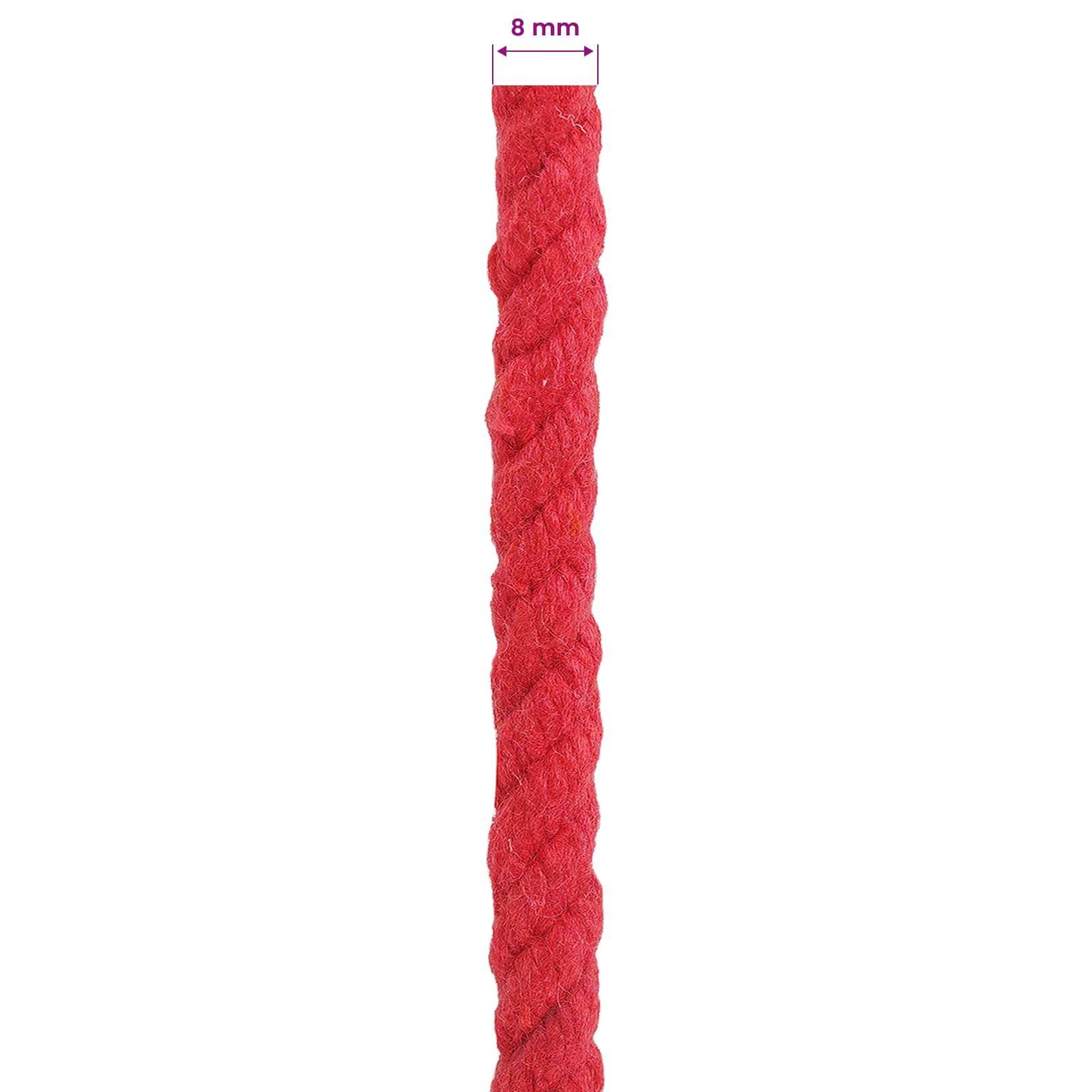 vidaXL Seil Rot 0,8 x 0,8 x 5000 cm Baumwolle