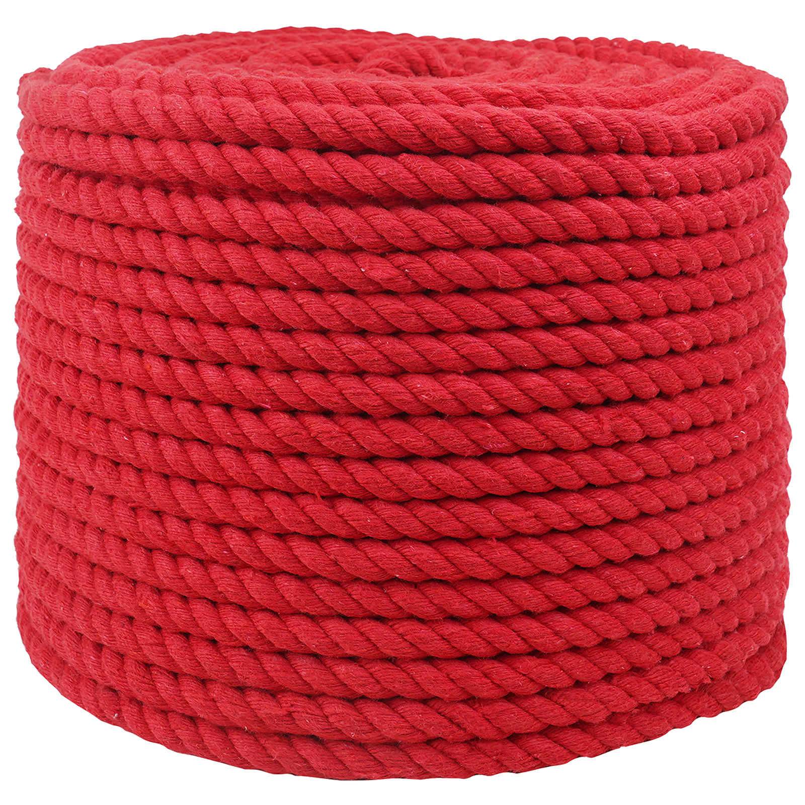 vidaXL Seil Rot 1 x 1 x 2500 cm Baumwolle