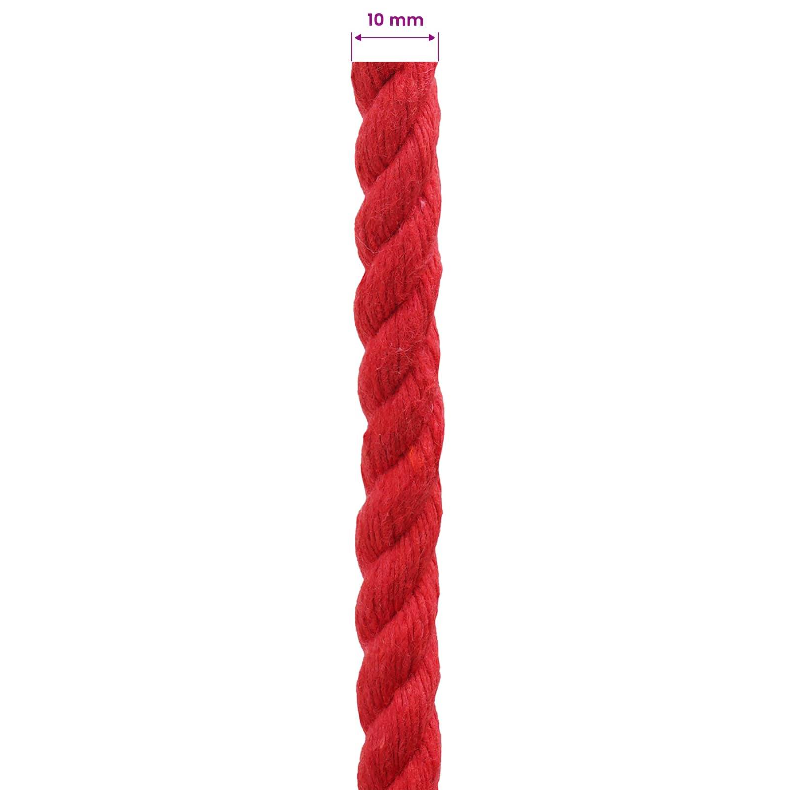 vidaXL Seil Rot 1 x 1 x 2500 cm Baumwolle