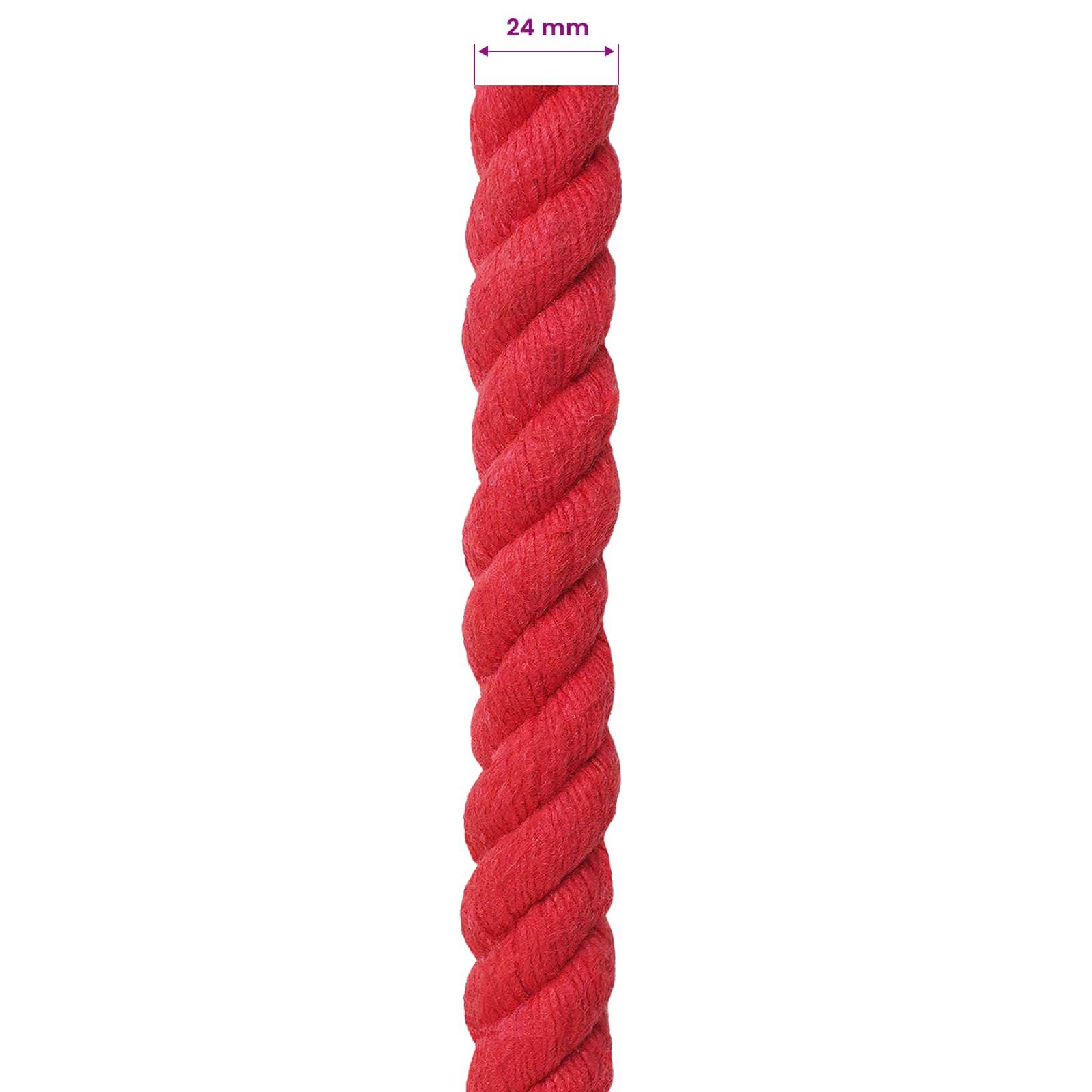 vidaXL Seil Rot 2,4 x 2,4 x 2500 cm Baumwolle