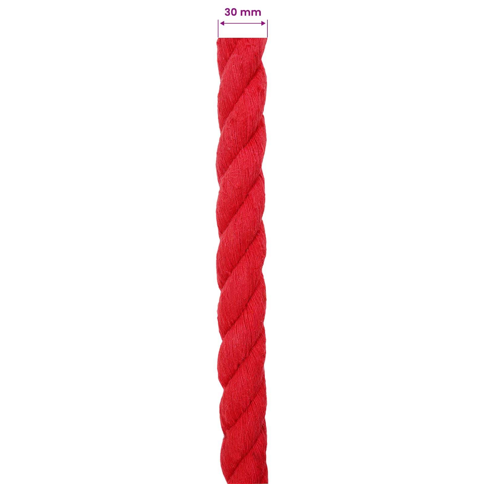 vidaXL Seil Rot 3 x 3 x 1000 cm Baumwolle